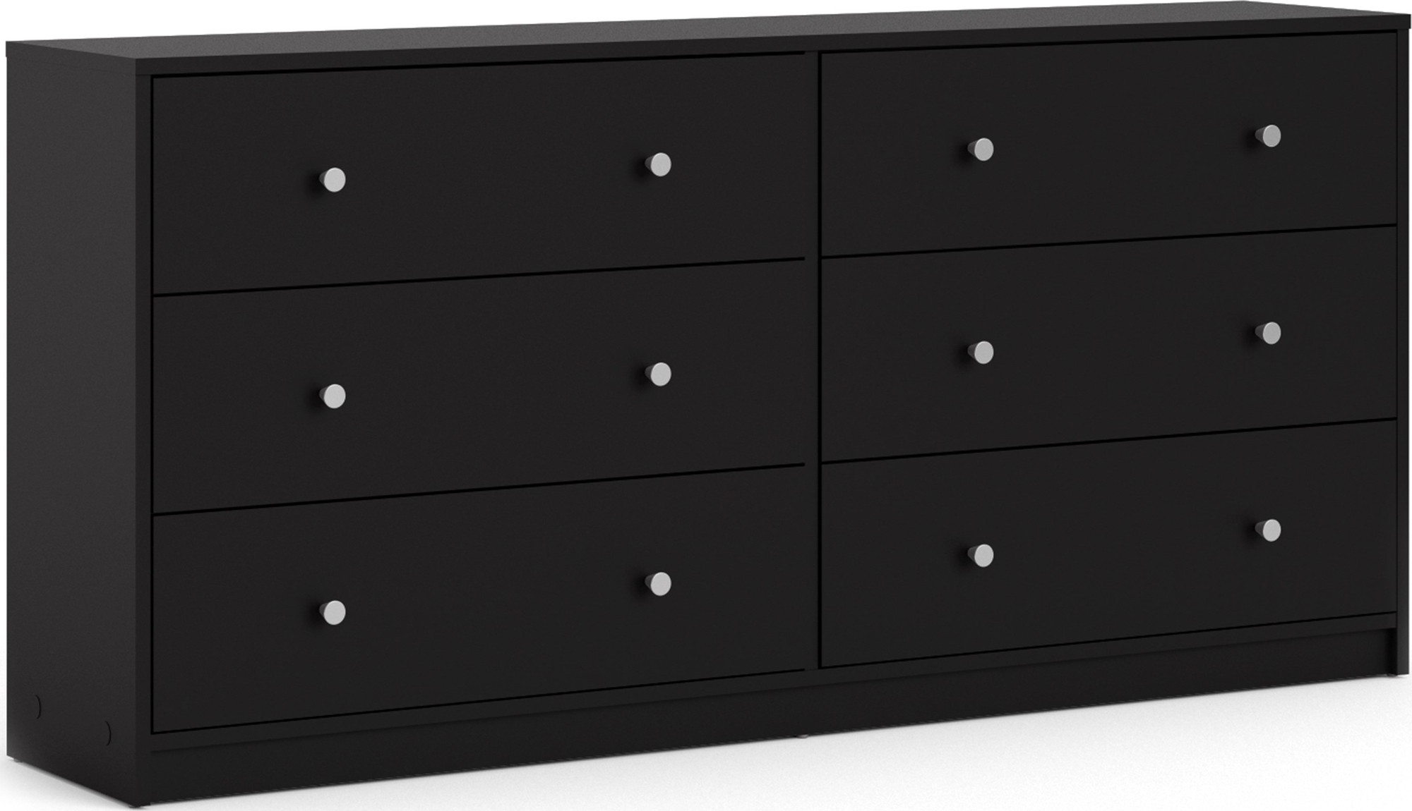 May Byrå svart 6 lådor 143 cm bred May Byrå svart 6 lådor 143 cm bred