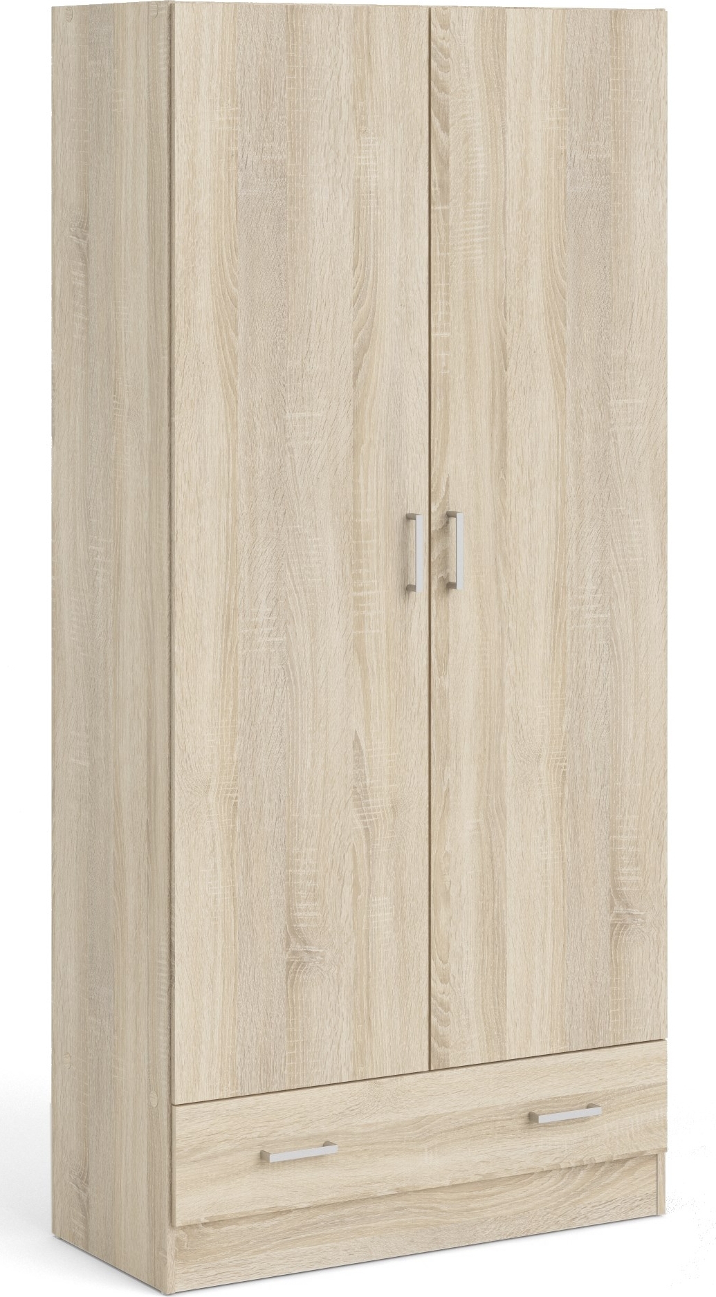 Space garderob med 2 d�rrar och 1 l�da - Ek