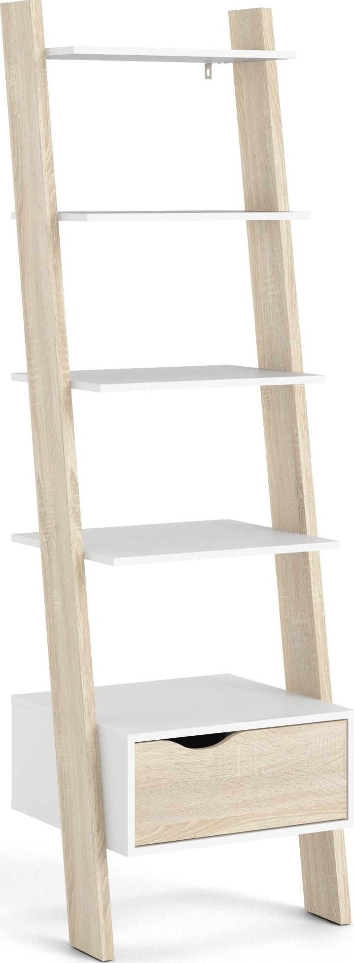 Oslo trapplank - Wit/eiken