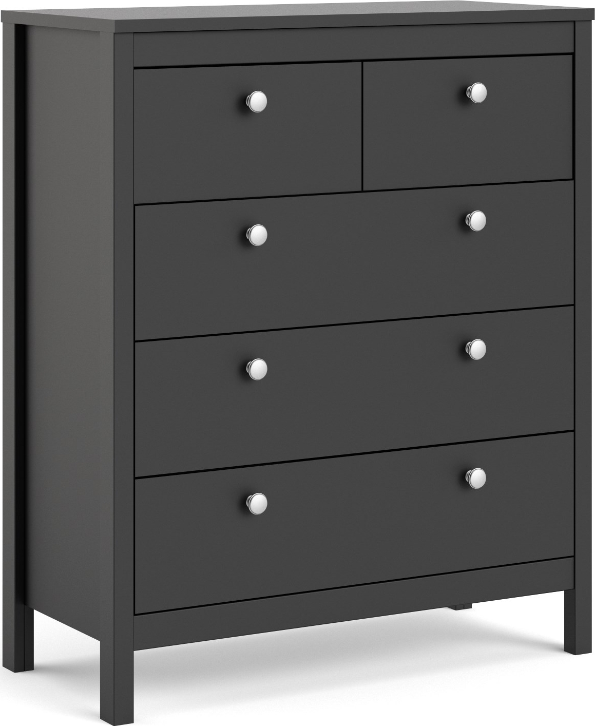 Madrid ladekast met 5 lades - Zwart