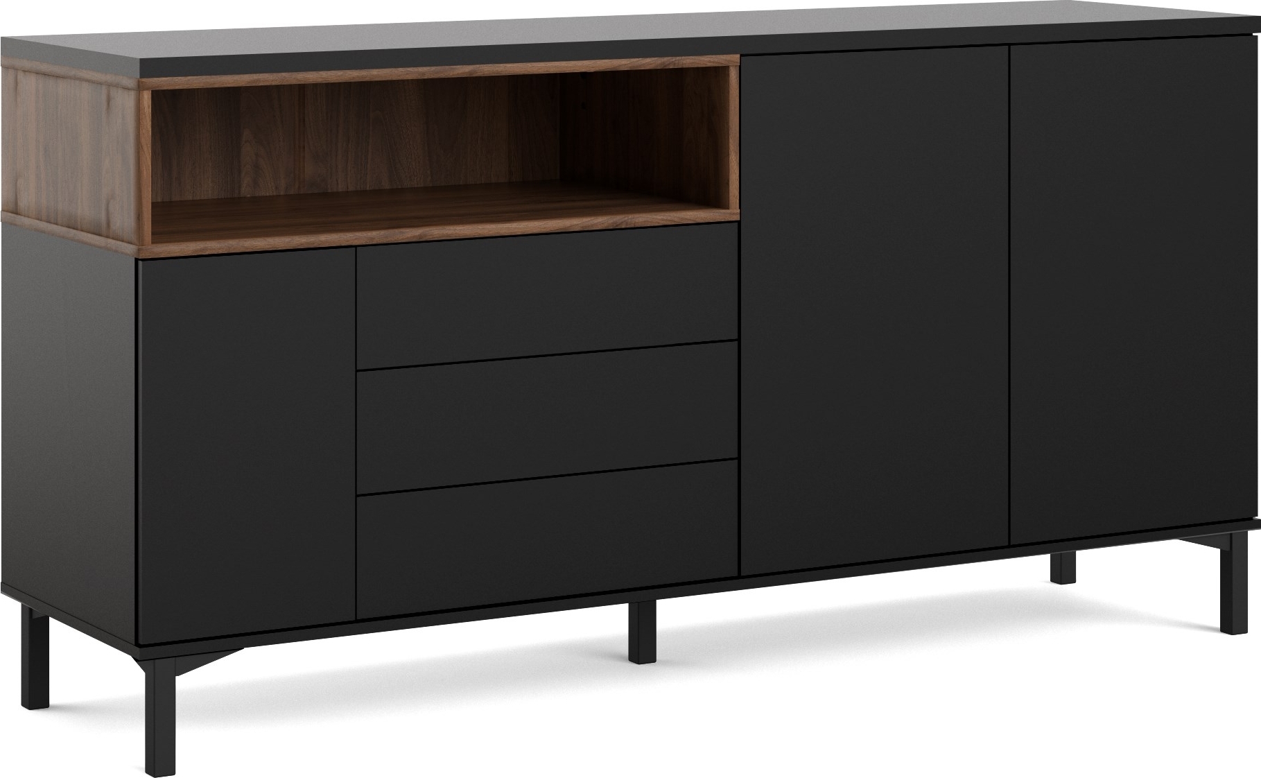 Roomer dressoir - Zwart/walnoot Roomer dressoir - Zwart/walnoot