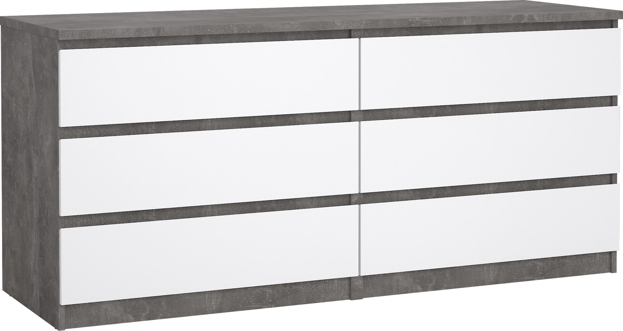 Naia byr� med 6 l�dor - Betong/vit