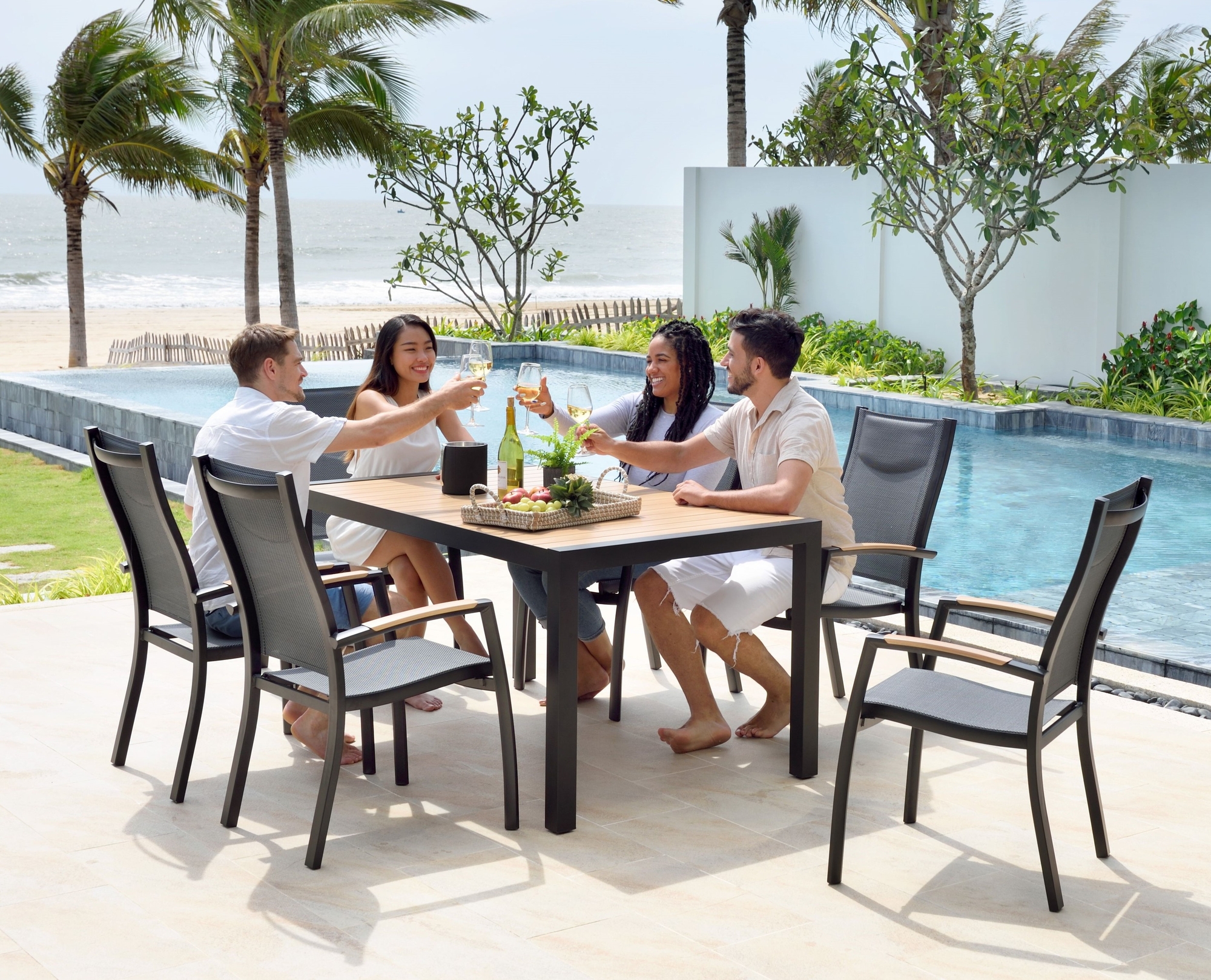 Panama matgrupp 3 - Svart/teak