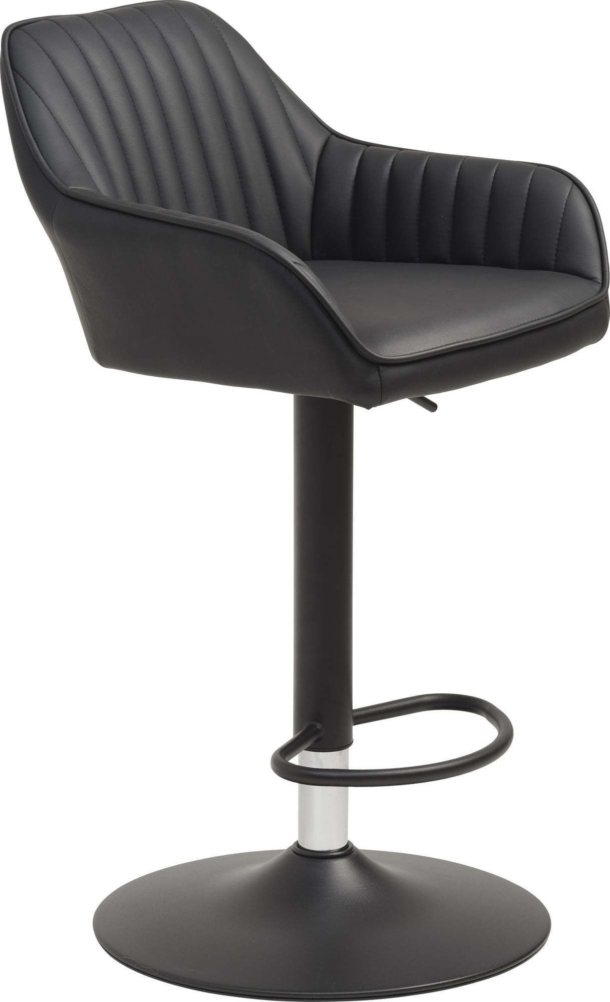 Blocks barkruk in zwart PU zithoogte 75-89 cm