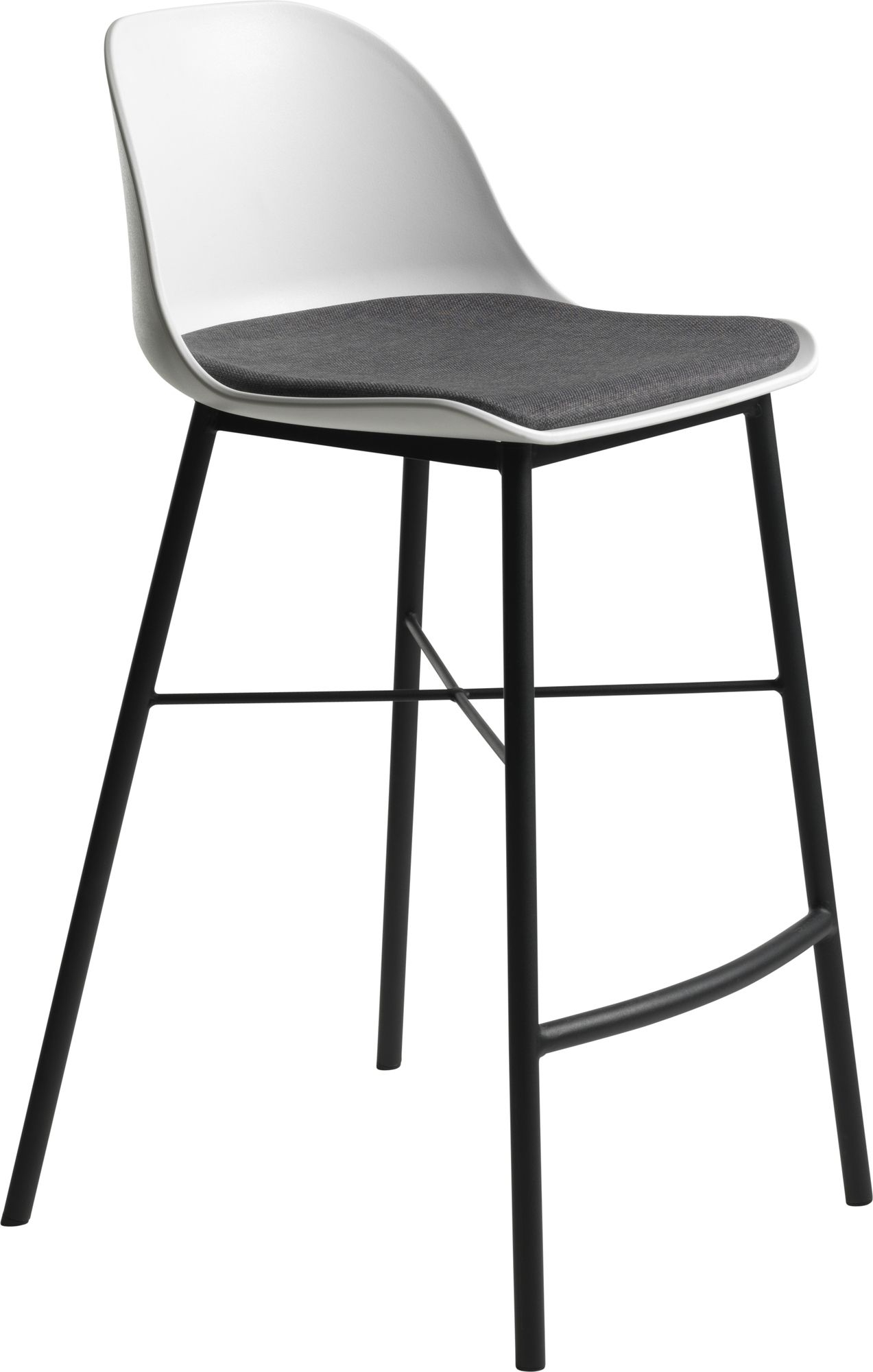 Drake vit barstol med sittdyna SH68 cm