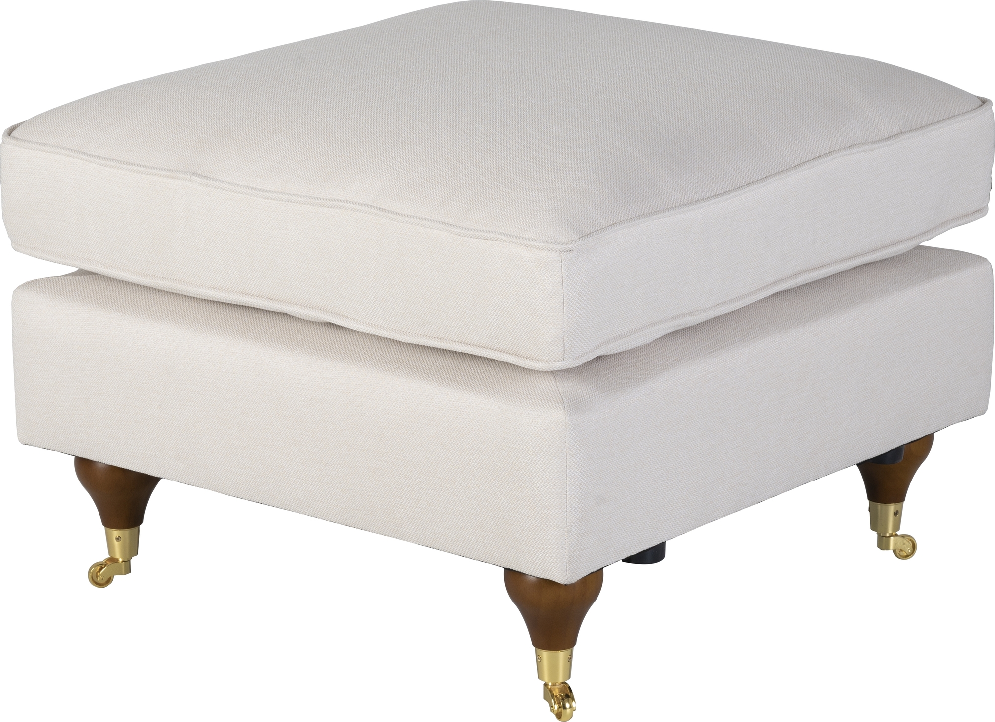 Fotpall Howard i beige tyg - Watford Deluxe + M�beltassar
