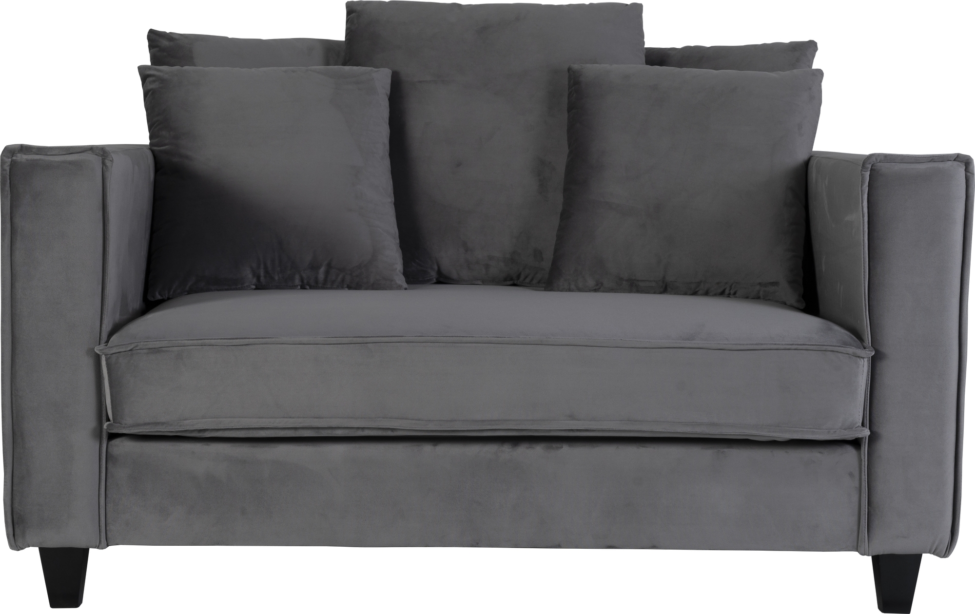 Stor ftlj i mrkgr sammet - 138 cm bred + Flckborttagare fr mbler