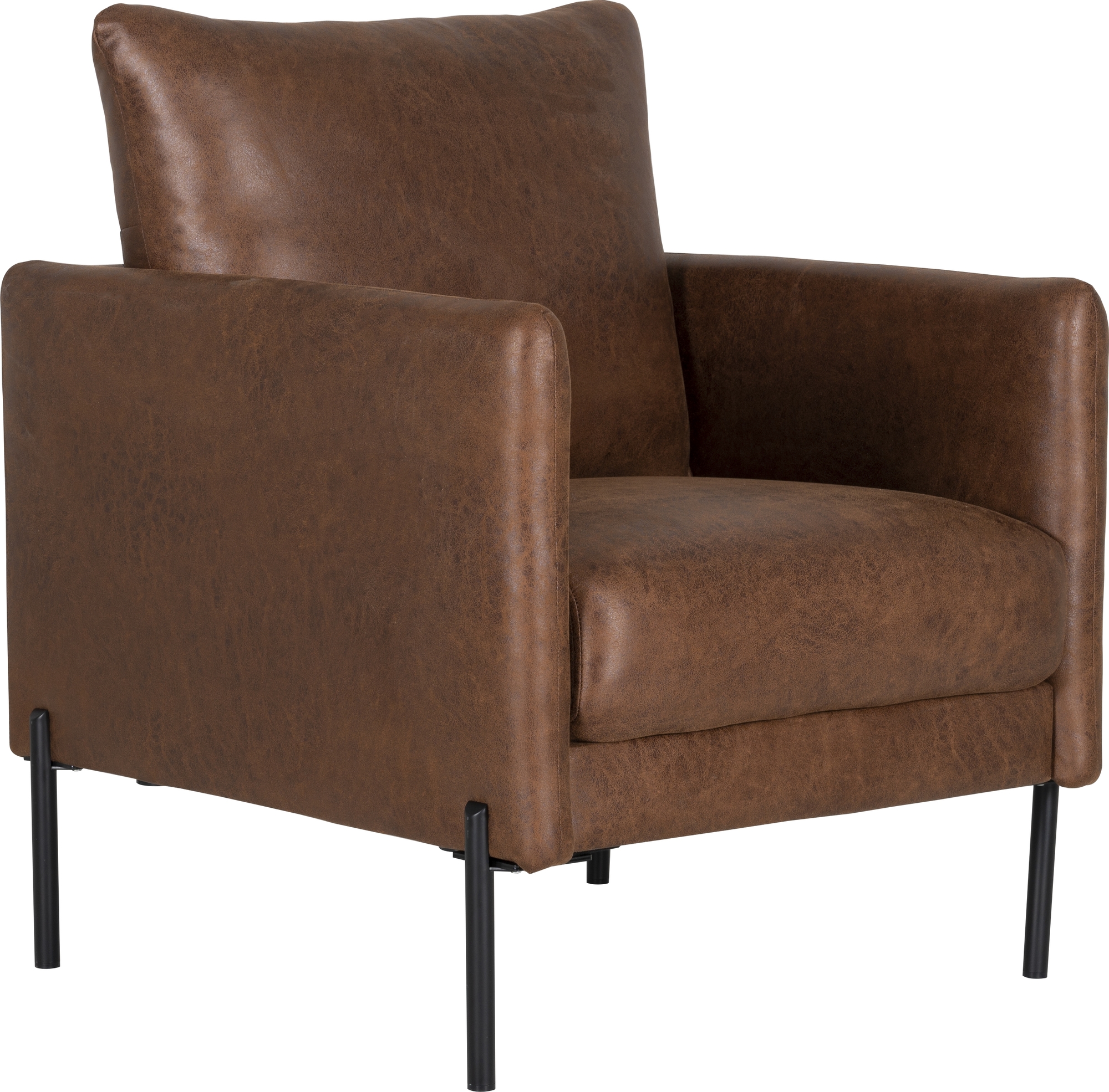Kingsley fauteuil - Bruin ecoleer