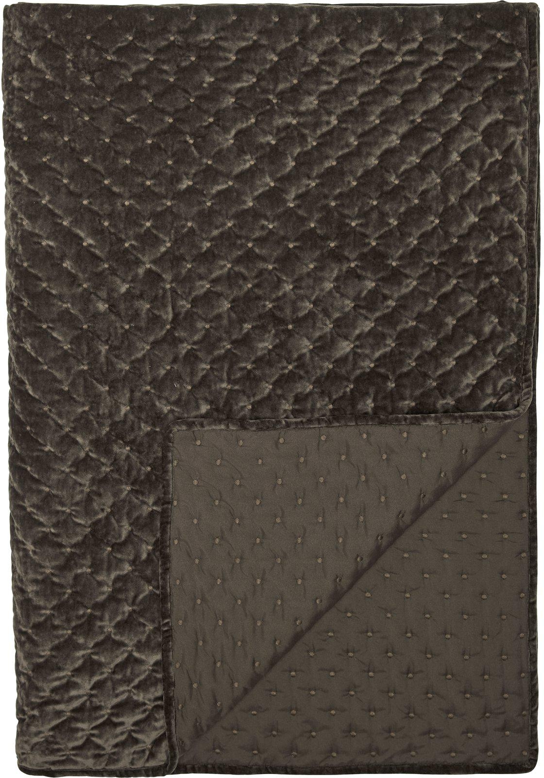 Cia sprei tweepersoons 260 x 260 cm - Donkerbruin fluweel