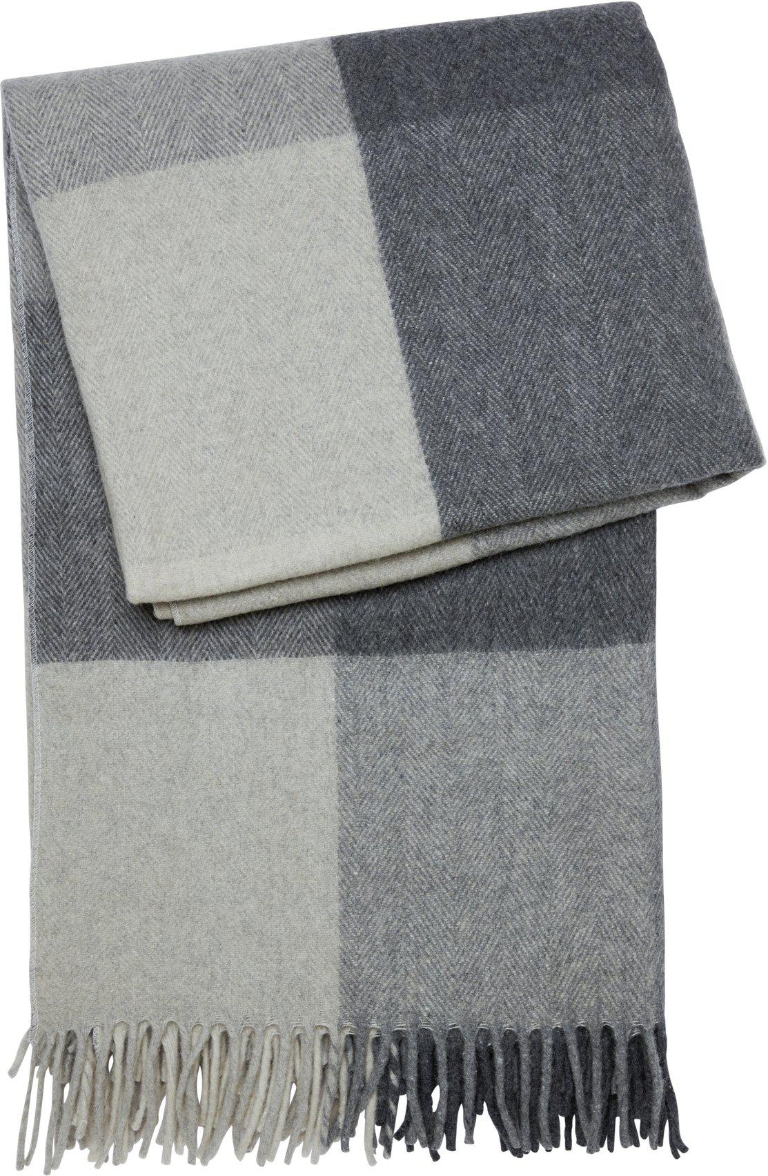 Wollen plaid 130 x 170 cm - Grijs Wollen plaid 130 x 170 cm - Grijs