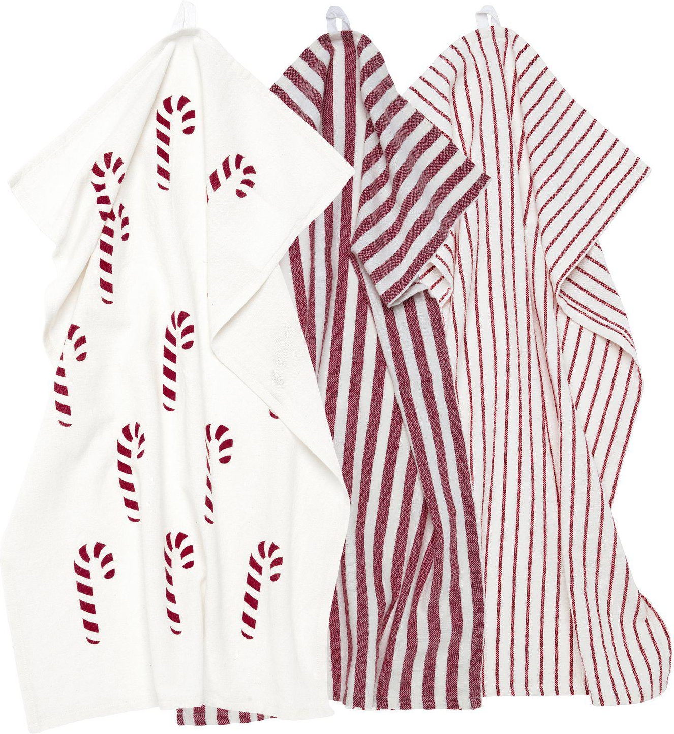 Gaby keukendoek 3-pack 3 x 47 x 70 cm - Rood