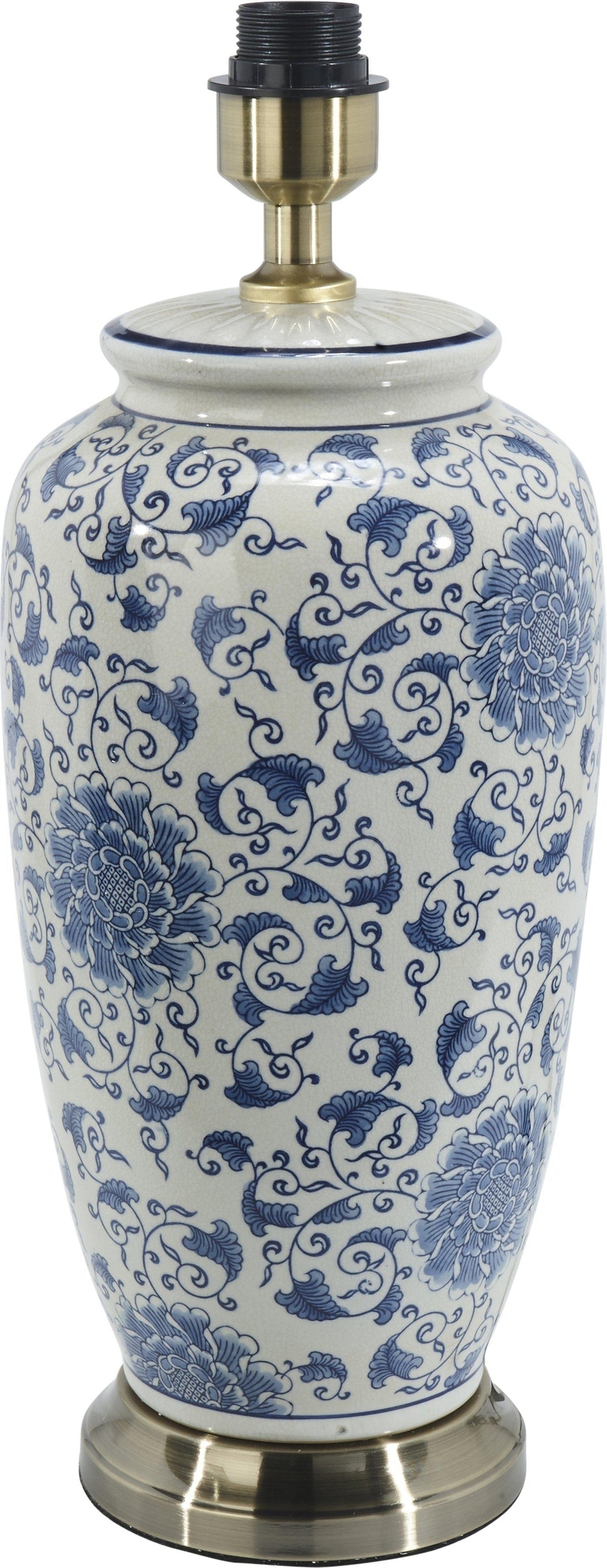 Li Jing lampenvoet - Wit/Blauw - 49 cm