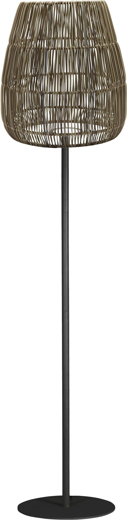 Agnar Saigon vloerlamp voor buitengebruik - Kunstrotan/zwart - 154 cm