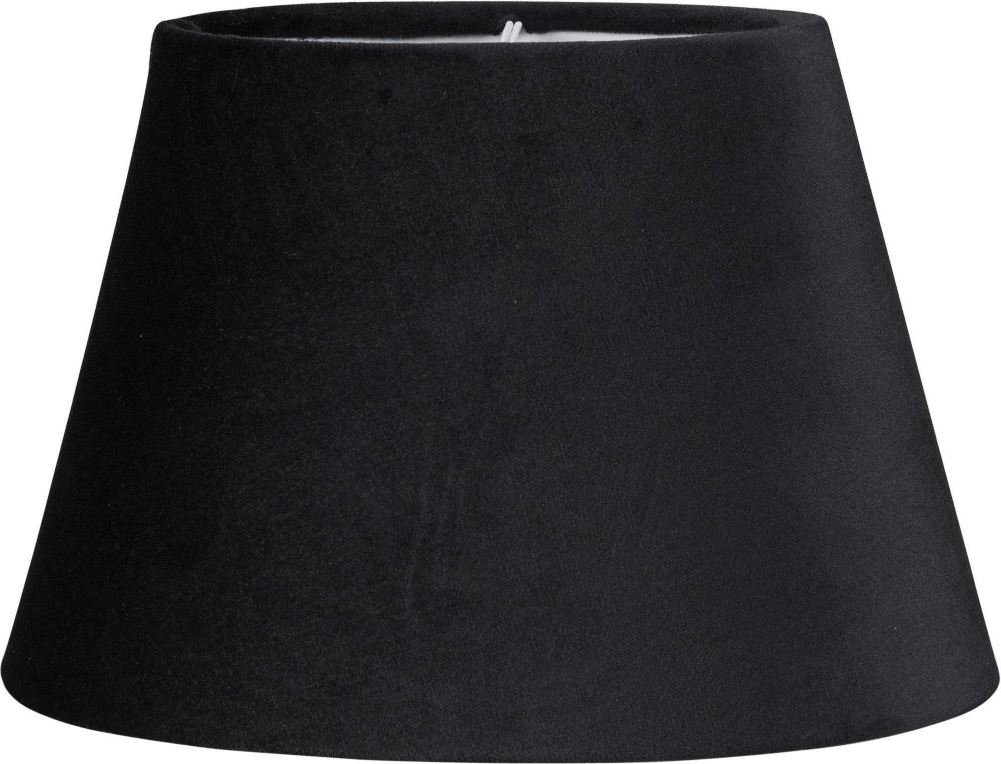 Oval Sammet lampsk�rm - Svart