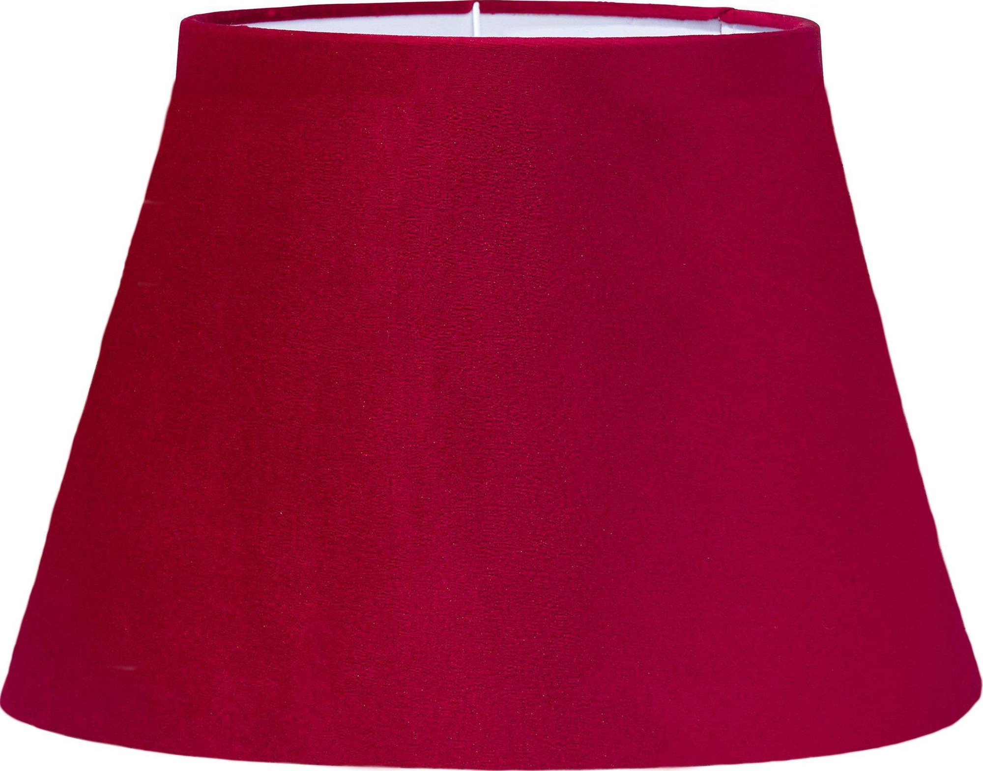 Ovale fluwelen lampenkap - Helder rood