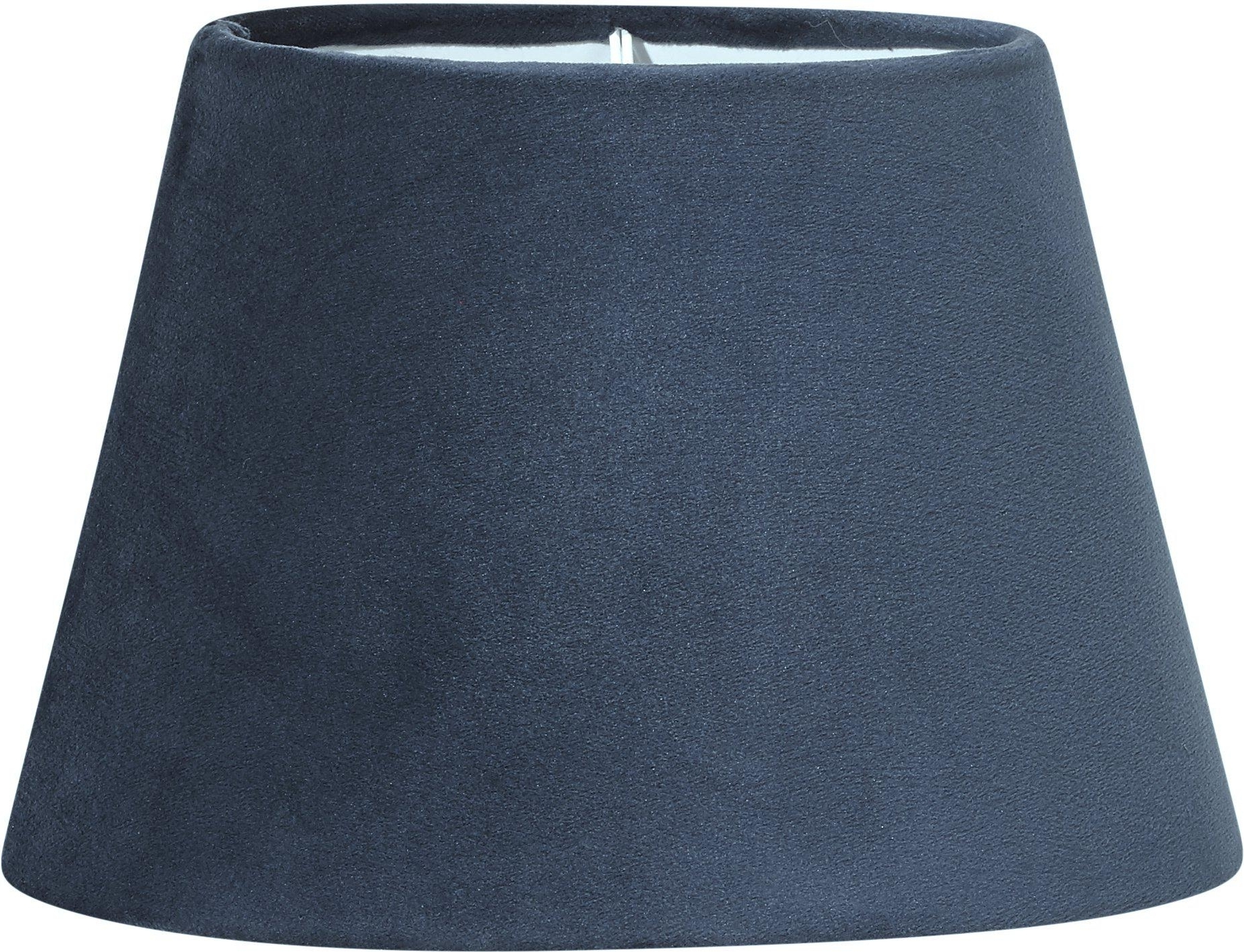 Oval Sammet lampsk�rm - Bl�