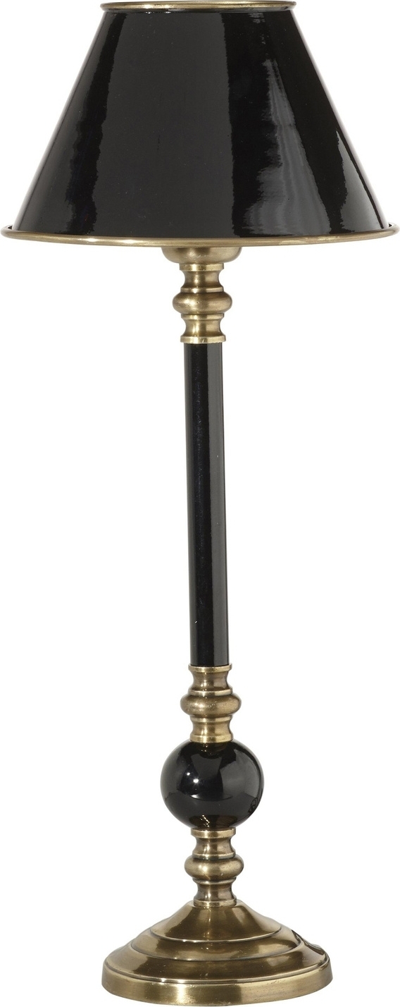 Abdij tafellamp - Zwart/messing - 49 cm