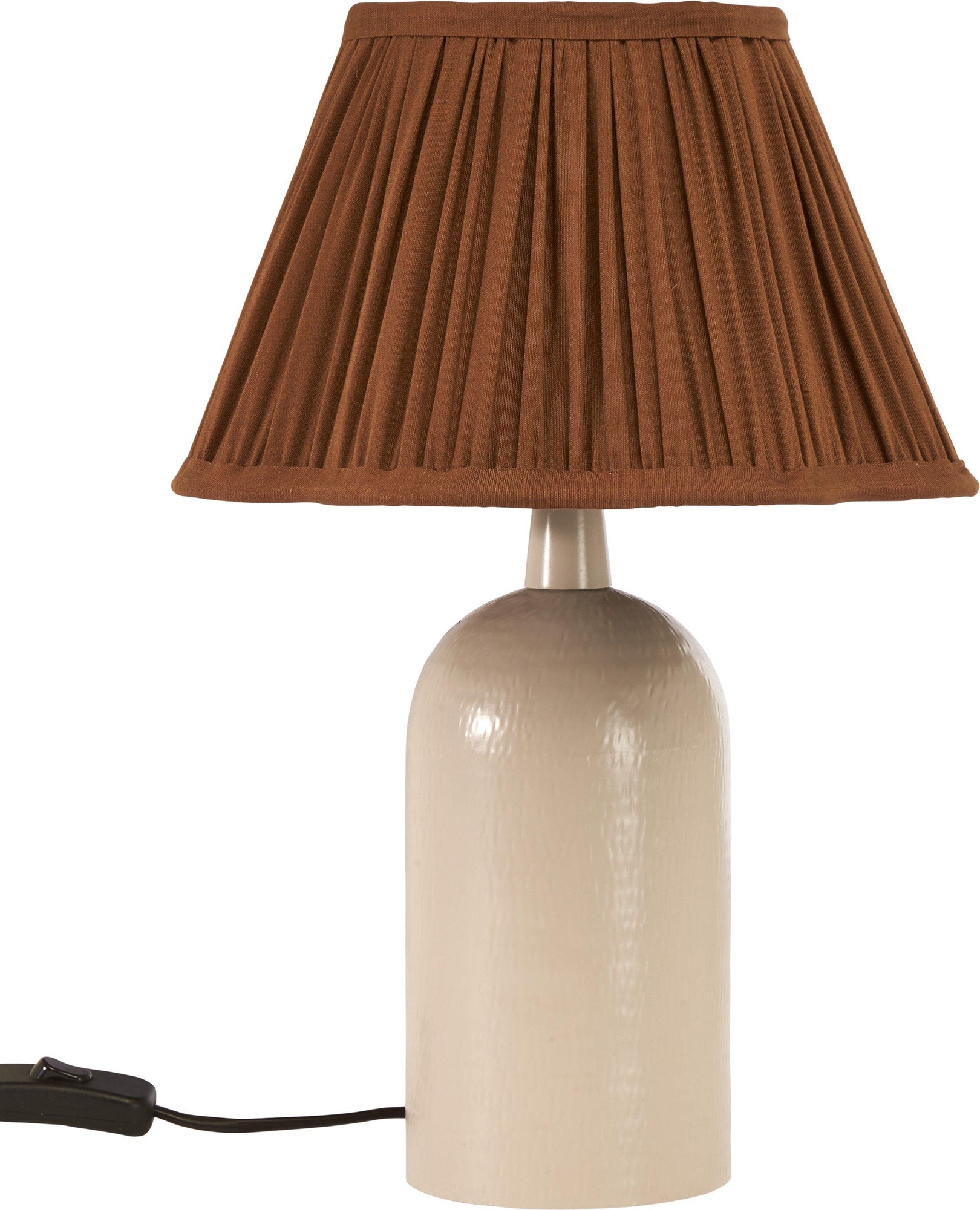 Riley tafellamp - Glanzend beige/bruin - 37 cm Riley tafellamp - Glanzend beige/bruin - 37 cm