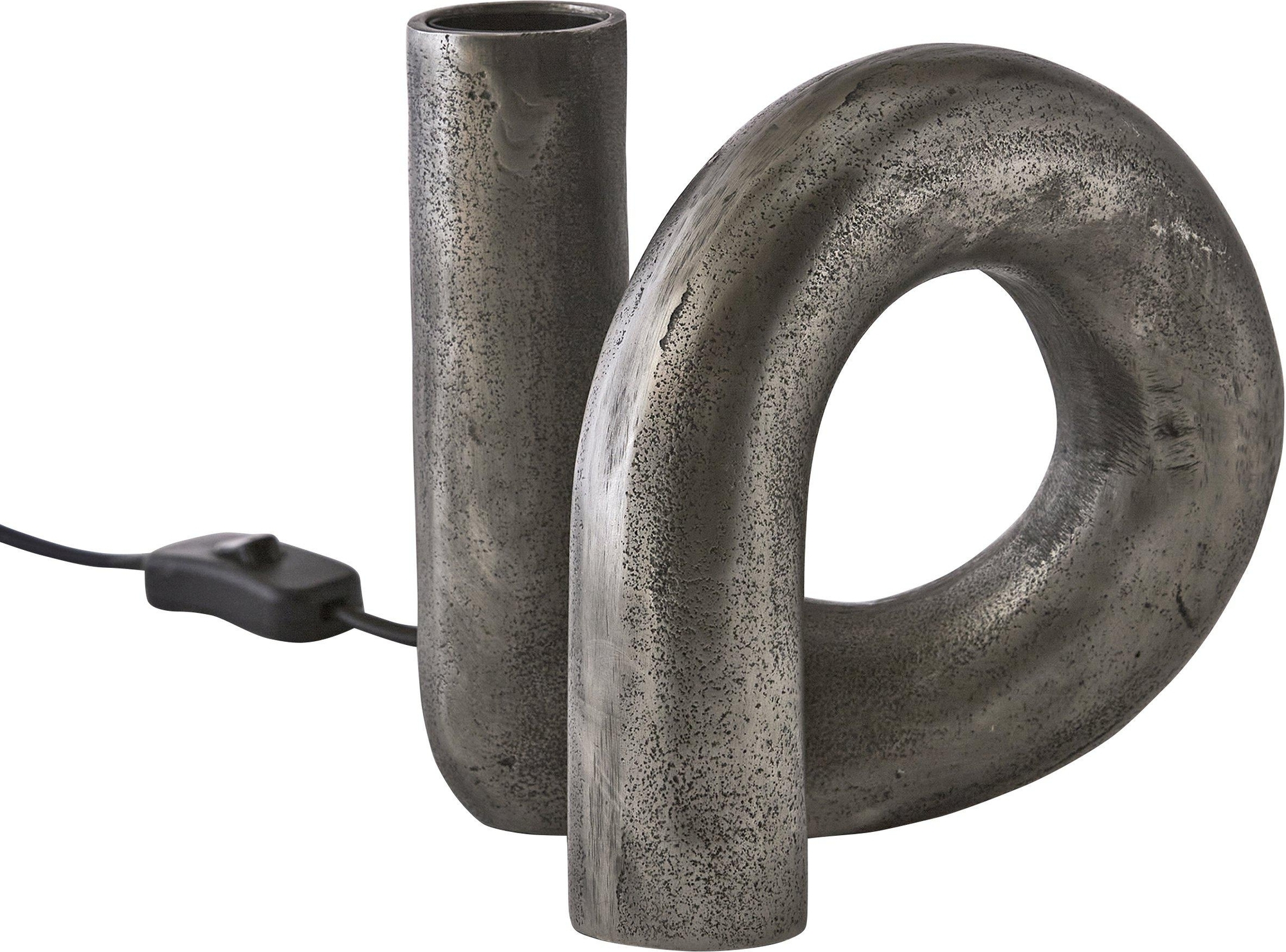 Let op Swirl lampenvoet - Rustiek Zilver - 18 cm Let op Swirl lampenvoet - Rustiek Zilver - 18 cm