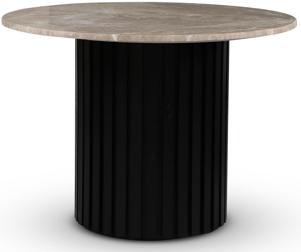 Sumo eettafel in marmer �105 cm - Zwarte vlek / Beige Empradore