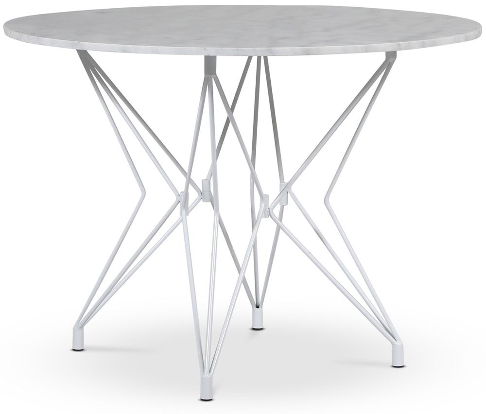 Zoo matbord i marmor �105 cm - Vit / Ljus Marmor