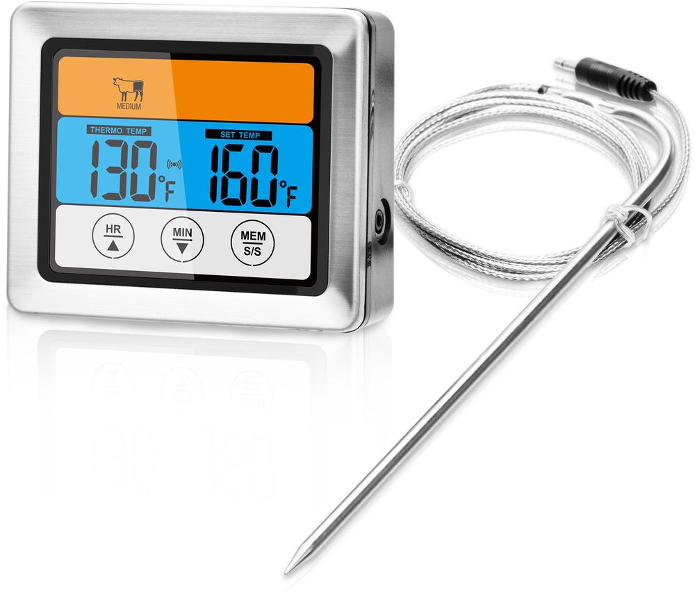 Basis stektermometer - Blank/svart