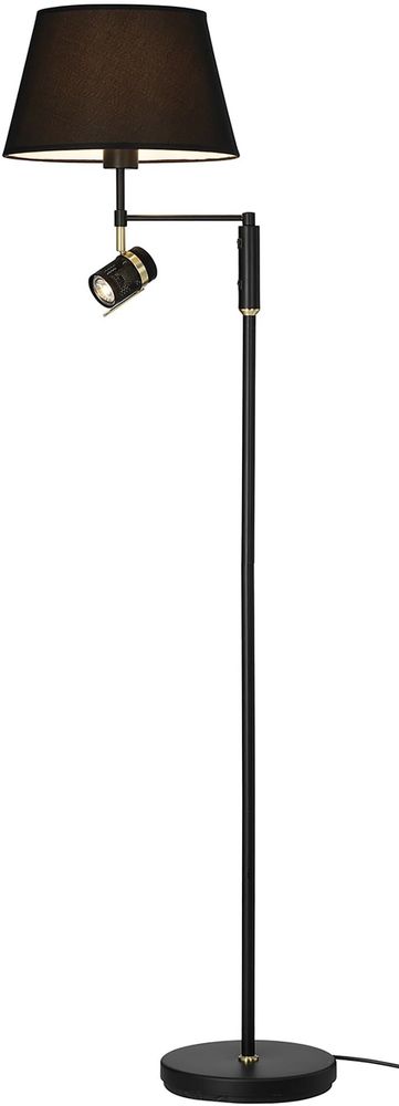 Network golvlampa - Svart/borstad mässing Network golvlampa - Svart/borstad mässing