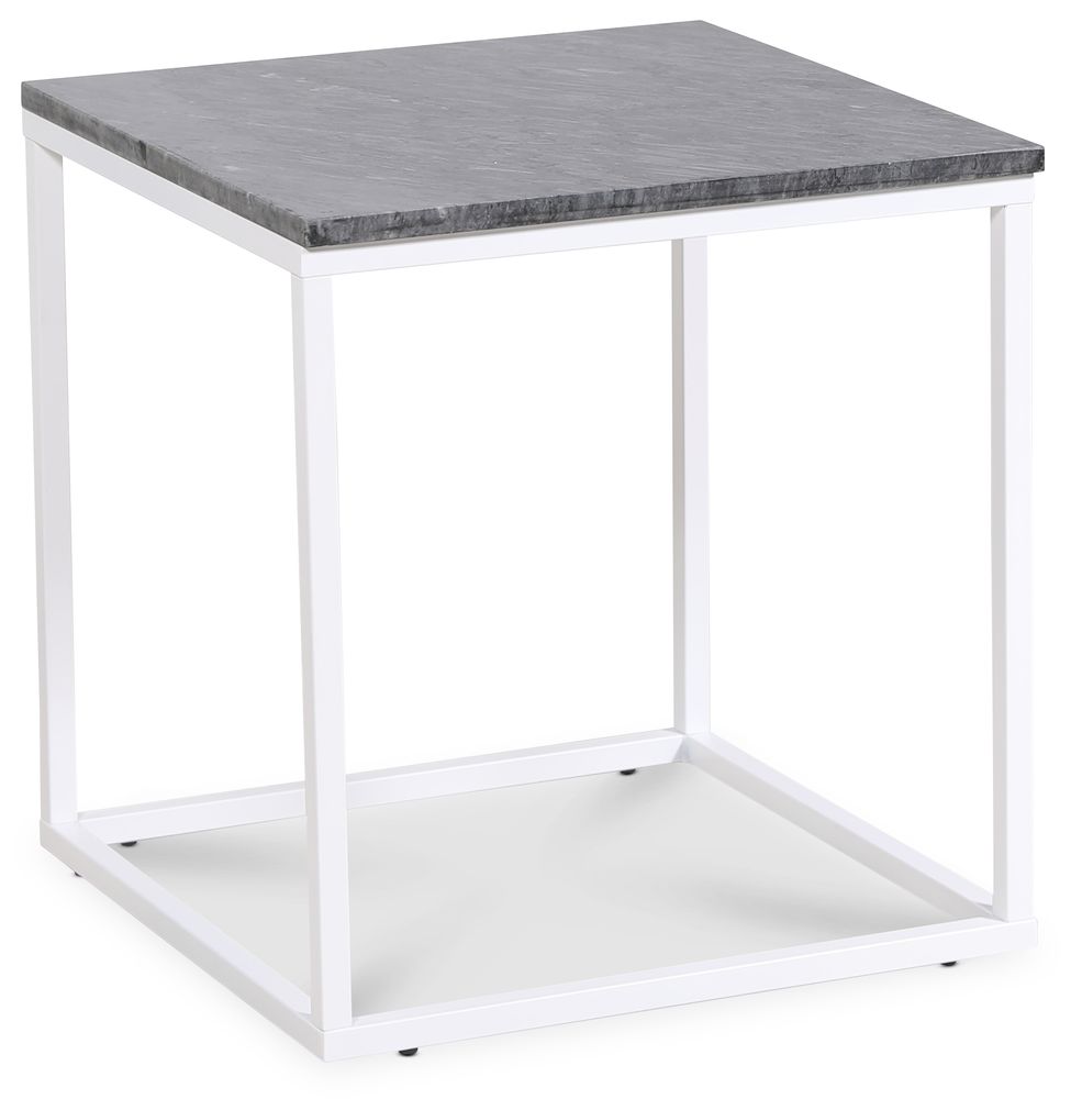 Accent lampbord 50x50 cm - Grå marmor / Vit Accent lampbord 50x50 cm - Grå marmor / Vit