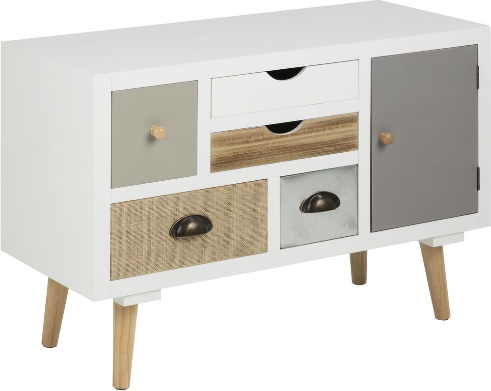 Thais Ladekast 81x55 cm - Wit/meerkleurig