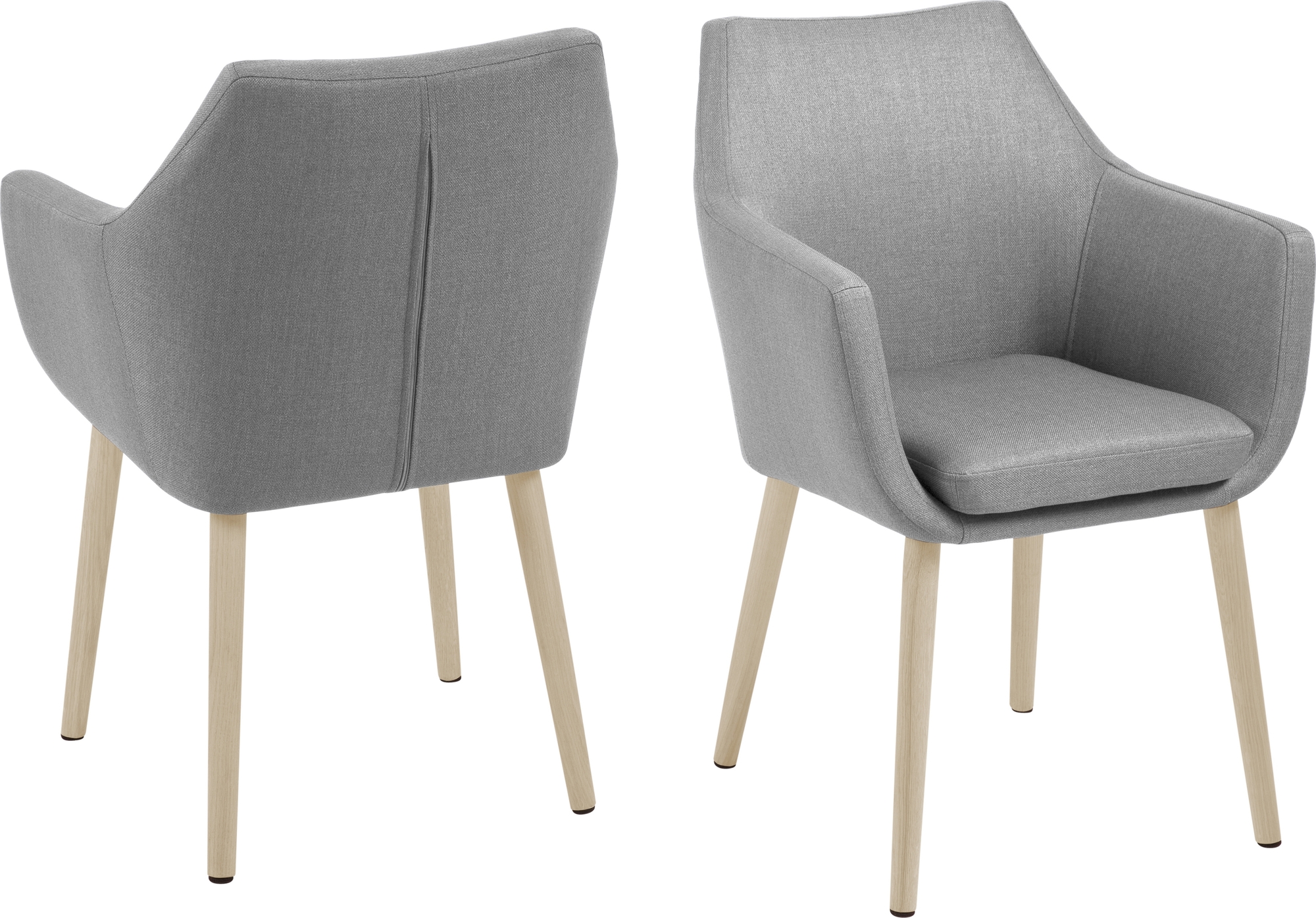 Nora fauteuil - Grijs/wit gepigmenteerd eiken