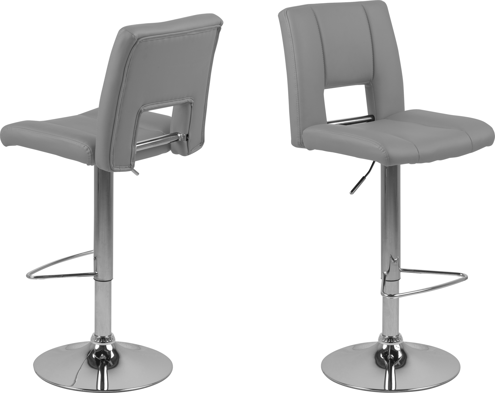 Sylvia barkruk - Grijs PU