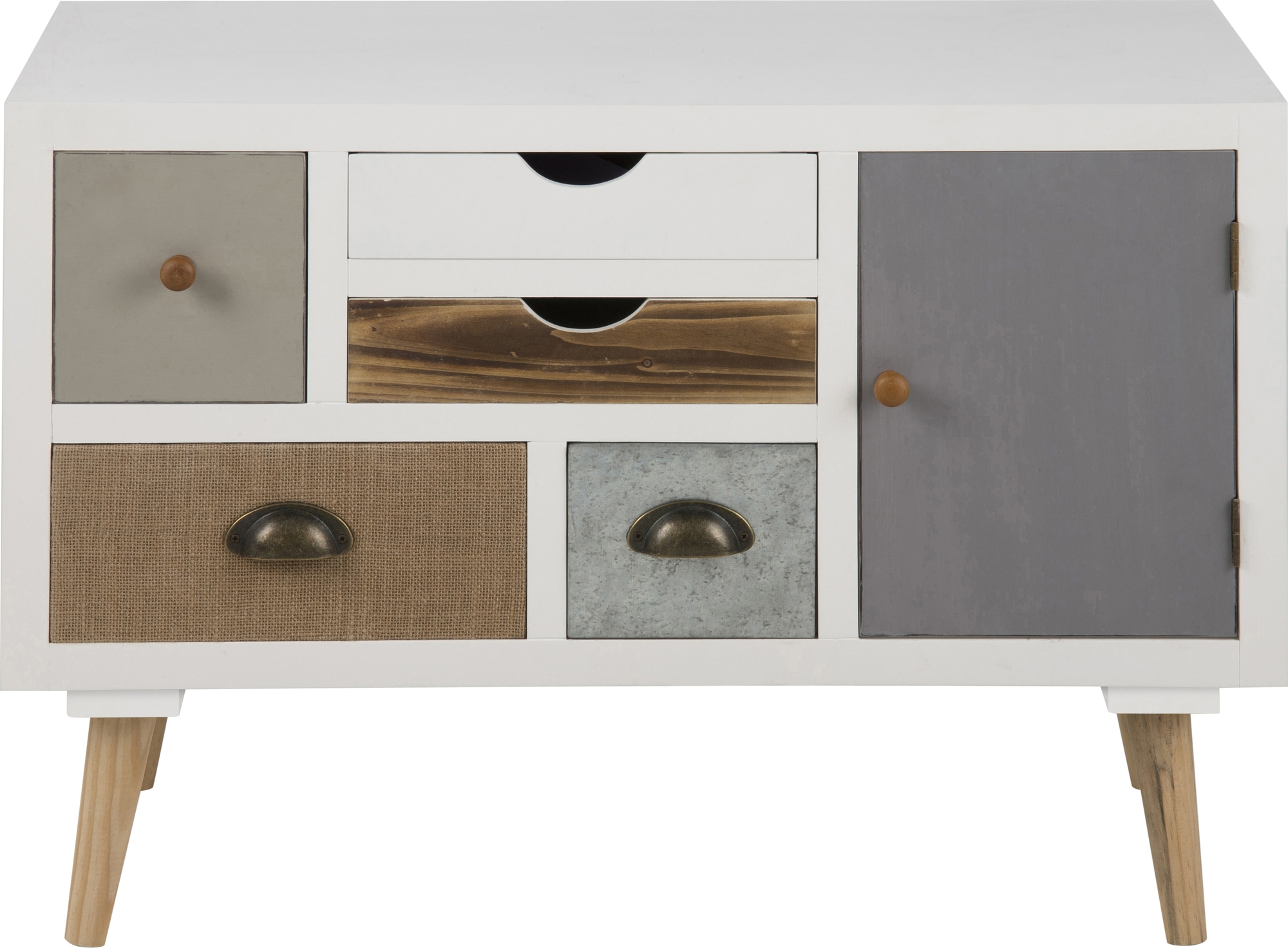 Thais Ladekast 81x55 cm - Wit/meerkleurig