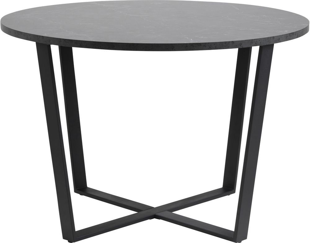Amble runt matbord Ø110 cm - Svart/marmor Amble runt matbord Ø110 cm - Svart/marmor