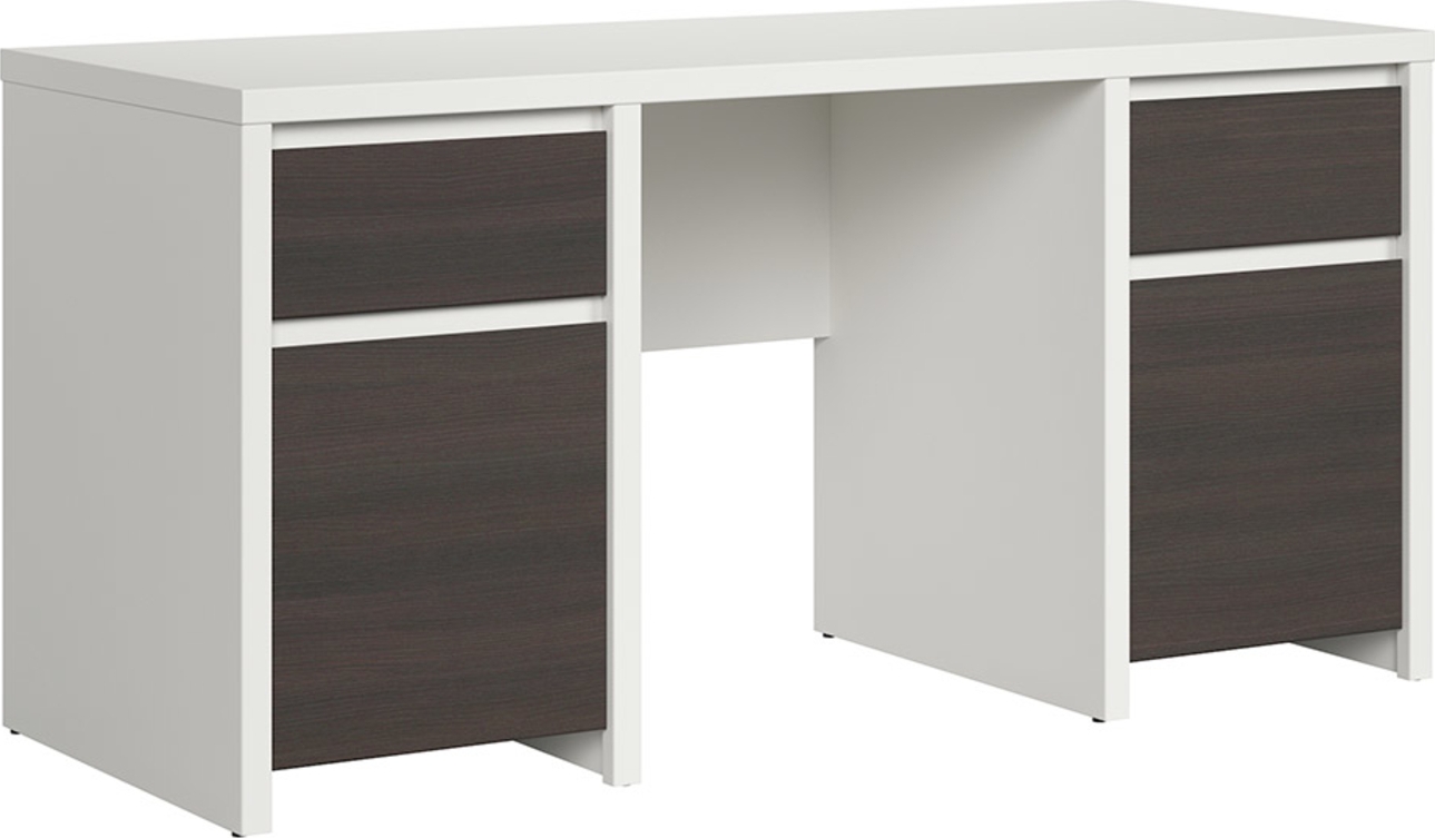 Kaspian skrivbord 160 x 65 cm - Vit/wenge