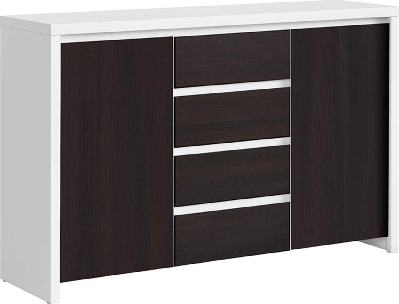 Caspian dressoir - Wit/wenge