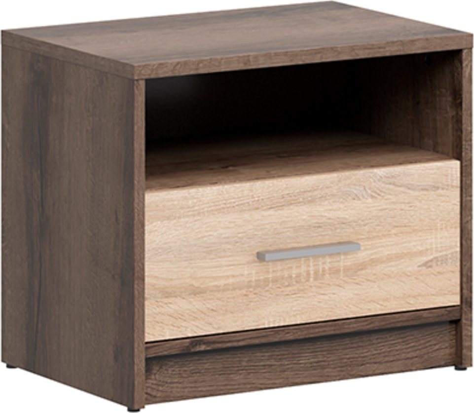 Nepo Plus nachtkastje - Donker eiken/Sonoma eiken