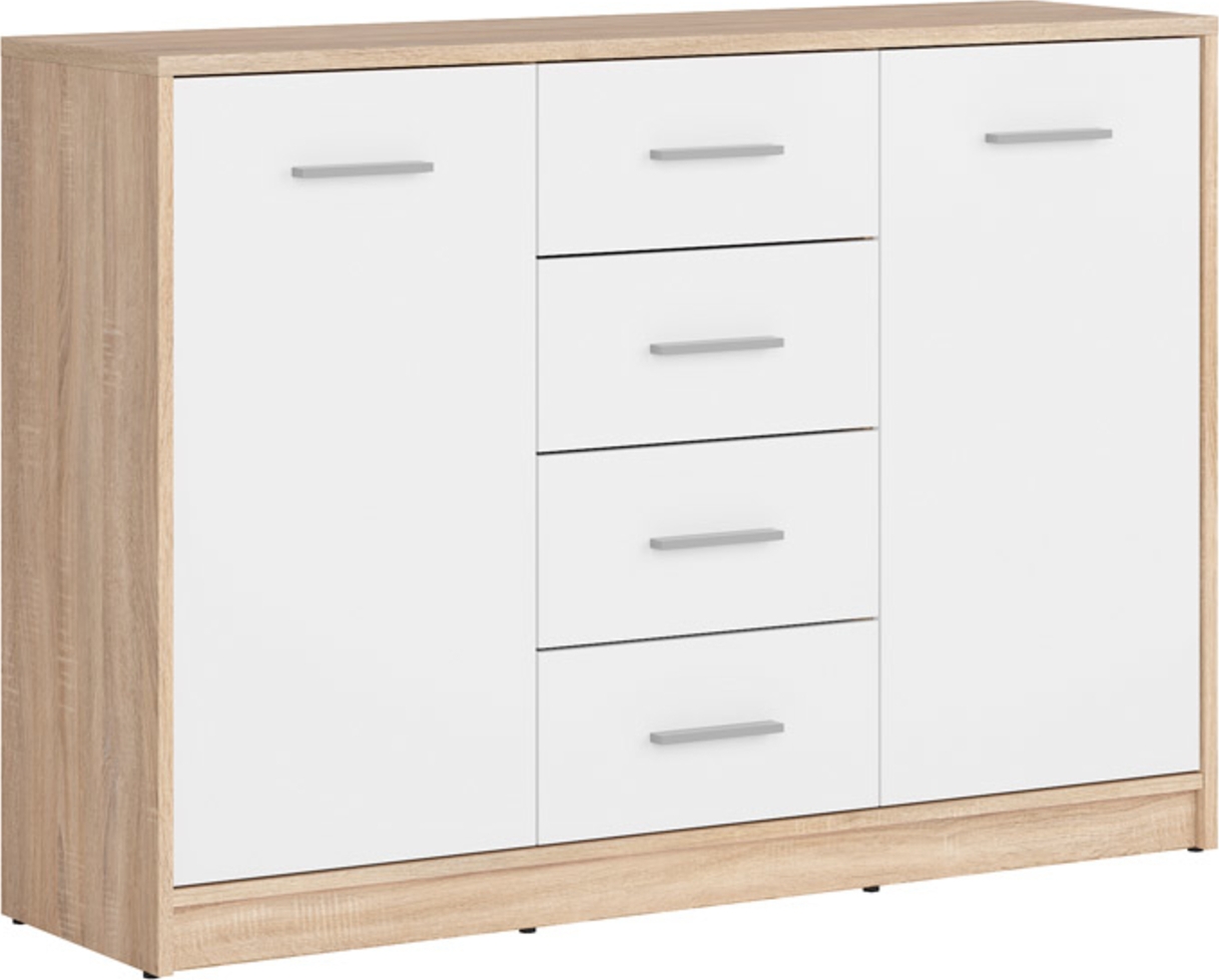 Nepo Plus opbergmeubel - Sonoma eiken/wit