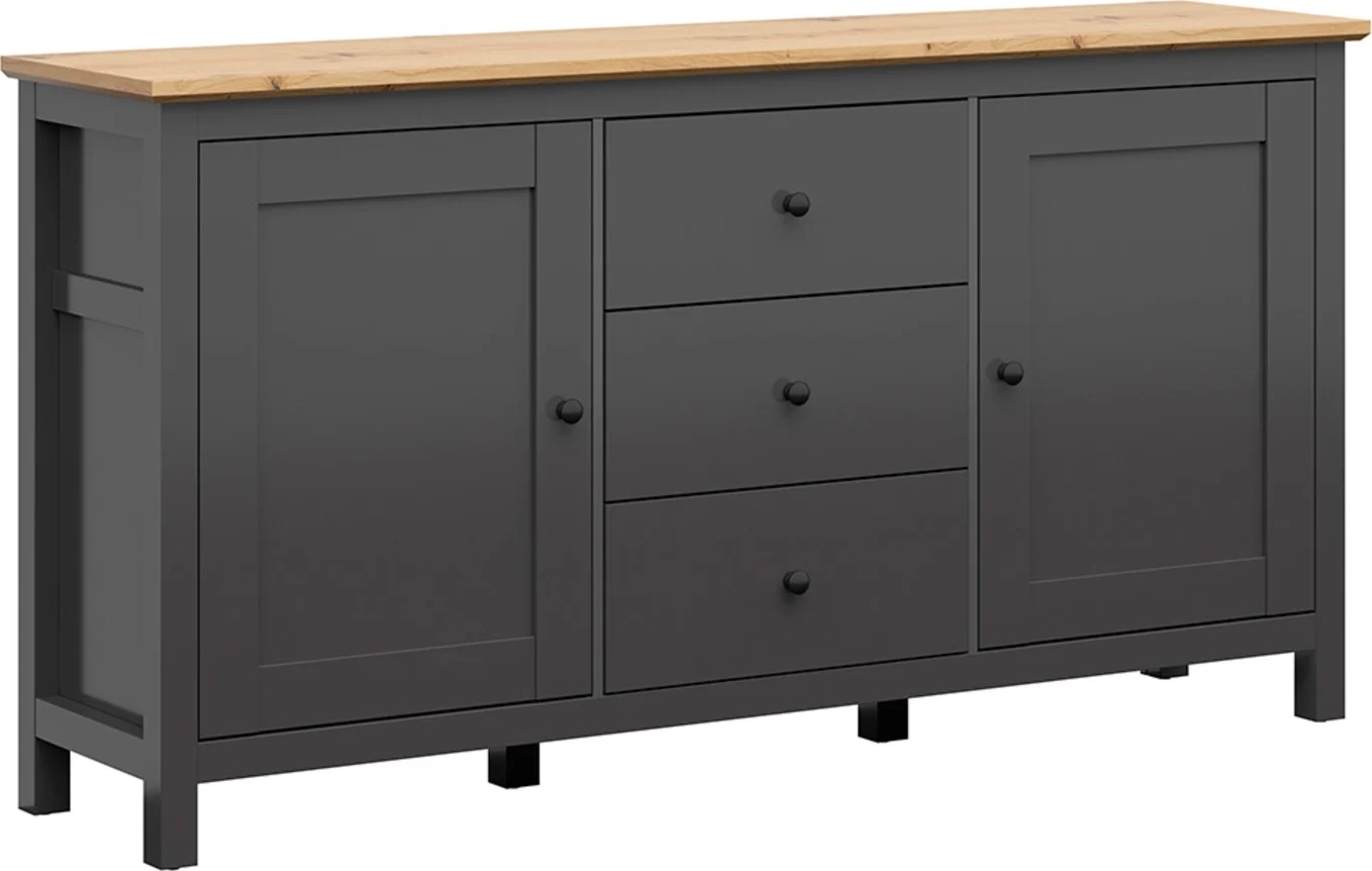 Hesen dressoir 186 cm - Grafiet