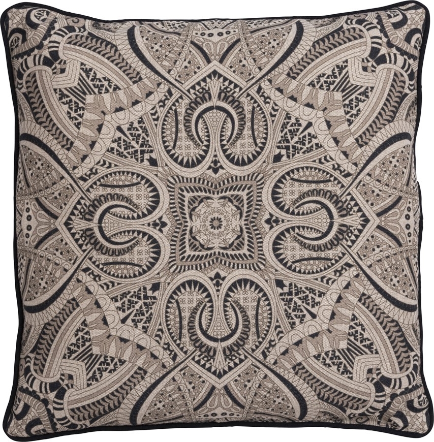 Manja kuddfodral 50 x 50 cm - Beige/M�rkbl�