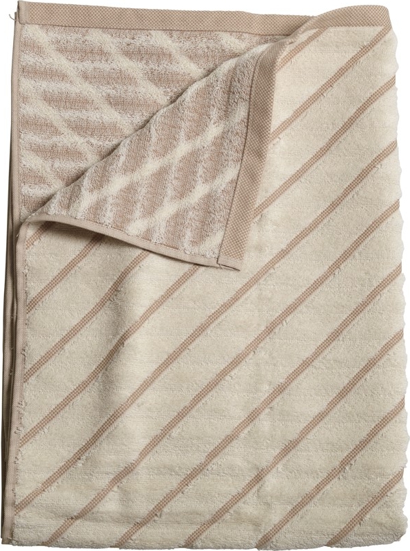 Masumi gestreepte handdoek - Poederroze