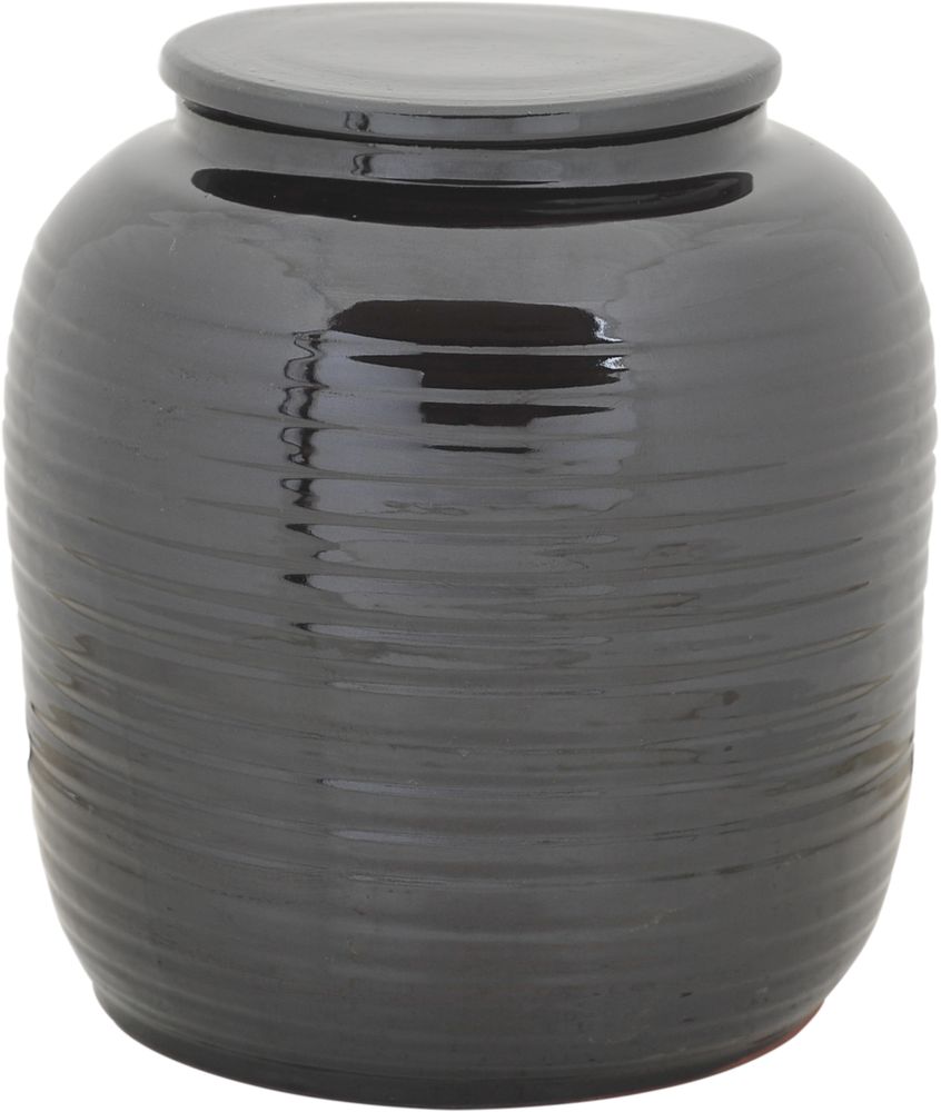 Delora keramische pot 45 cm - Zwart