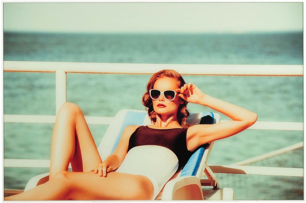 Glastavla - Sunbath - 80x120 cm