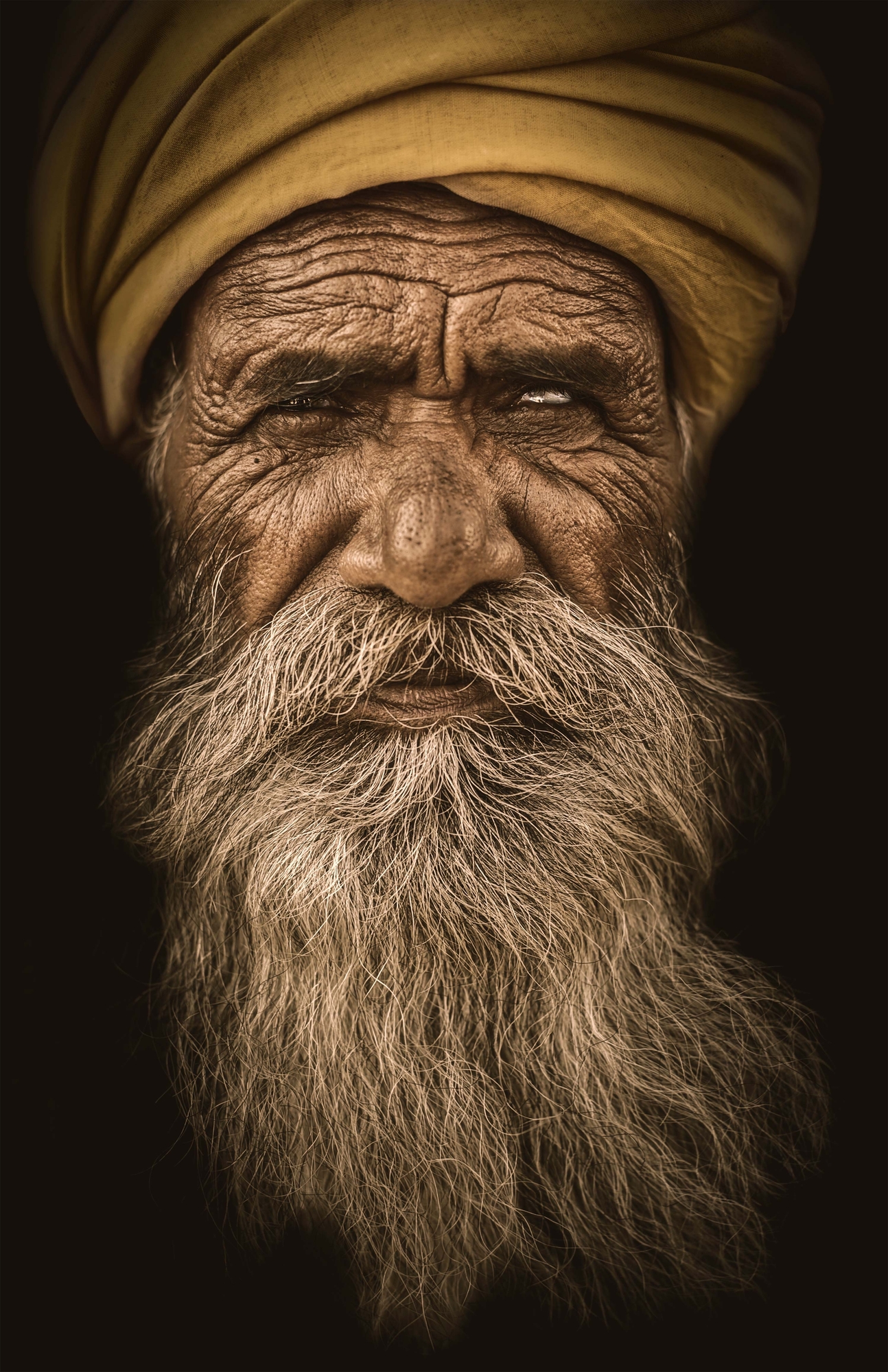 Glastavla - In a world of blind people - 120x80 cm