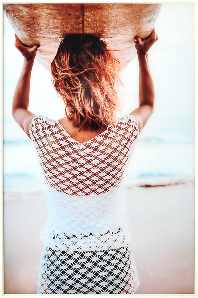 Glastavla - Surf Blanco - 120x80 cm Glastavla - Surf Blanco - 120x80 cm