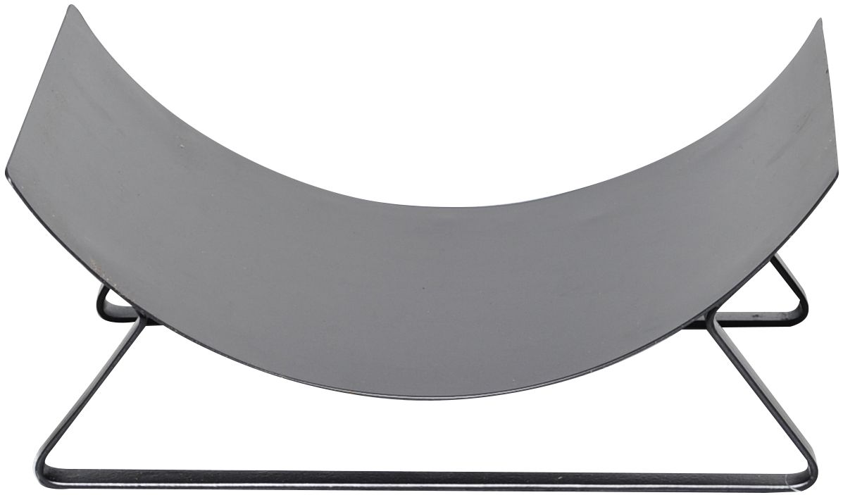 Ask vedfat i metall - Svart