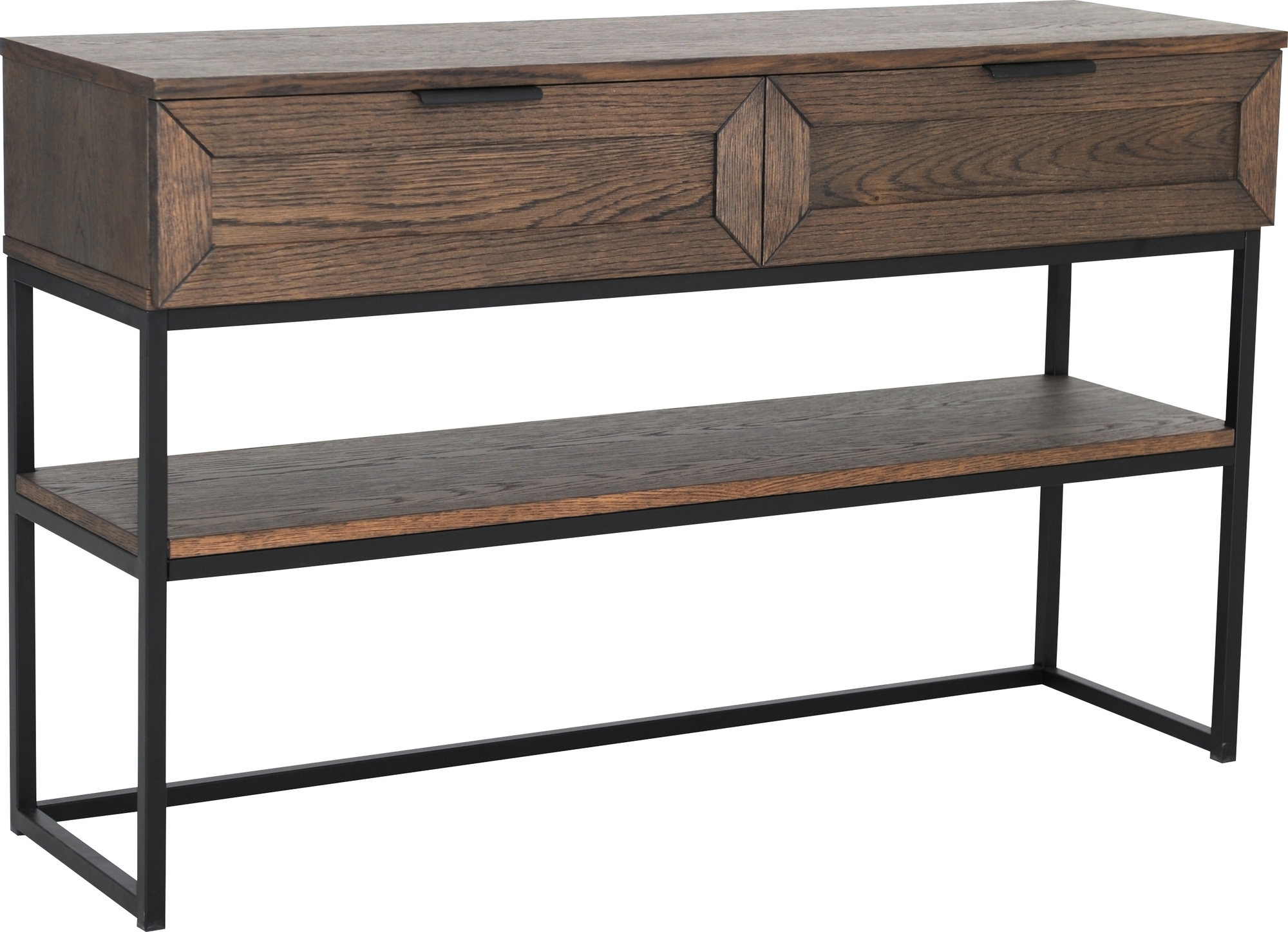 Zion consoletafel 120 x 36 cm - Geolied bruin eikenfineer