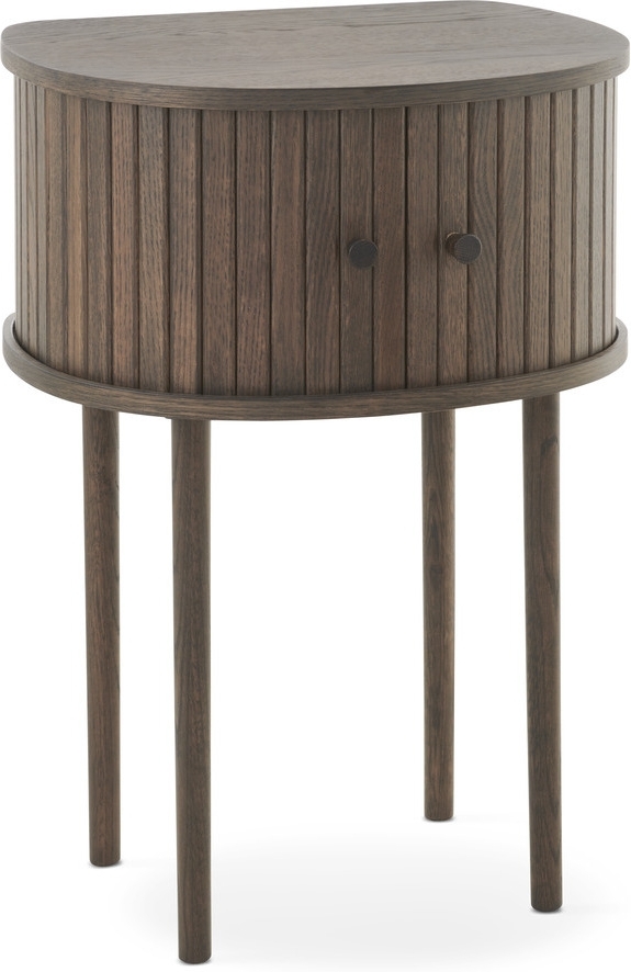 Schuifnachtkastje - Bruin gelakt eikenhout