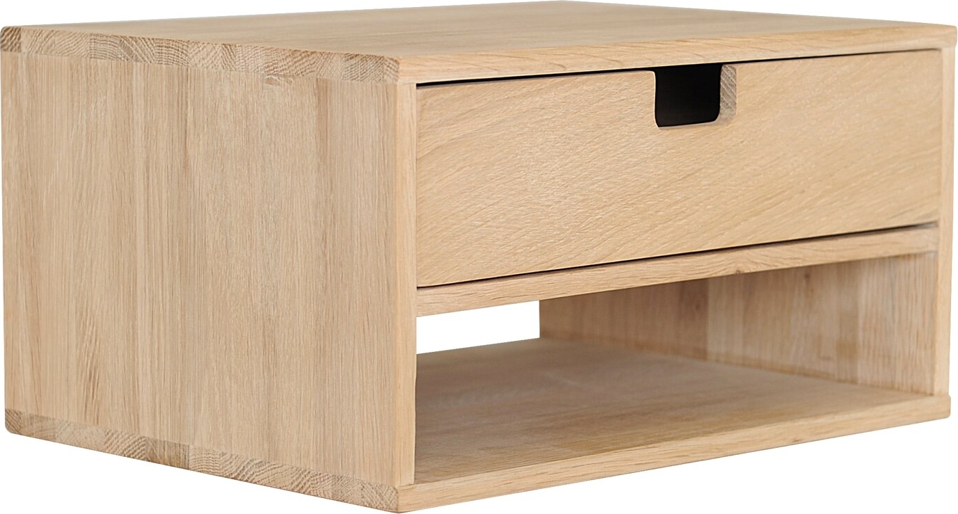 Circus nachtkastje - Wit gepigmenteerd eikenhout