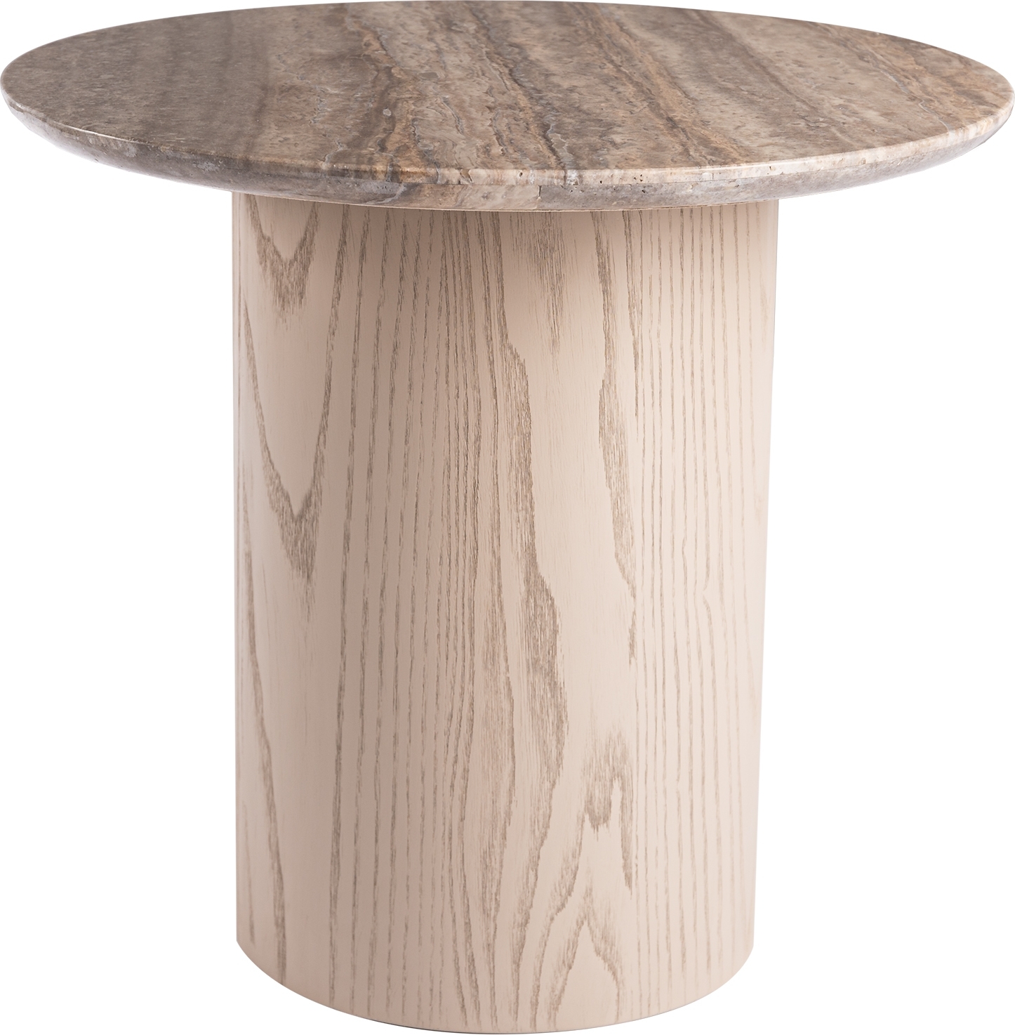Trevi soffbord �55 cm - Travertin/ask
