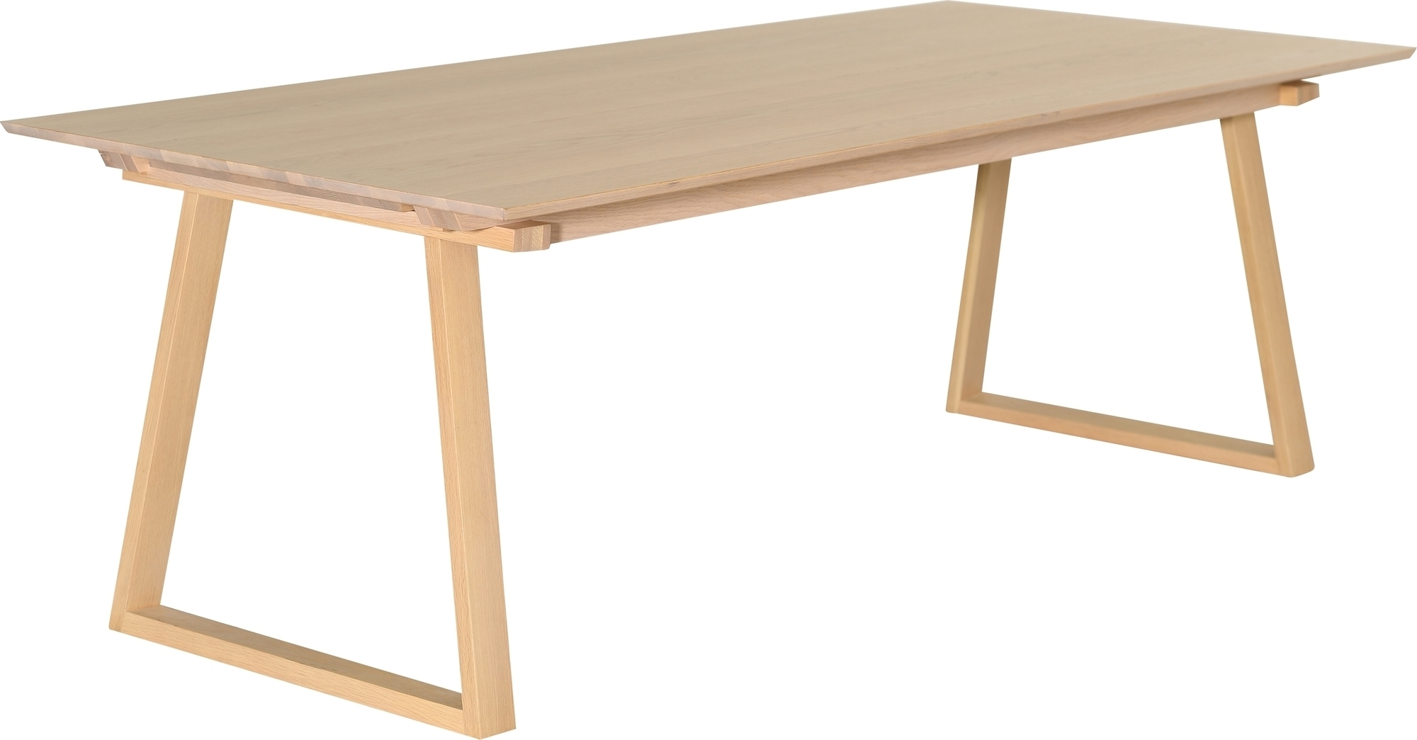 Tanum matbord 220-320x100 cm - Vitpigmenterad ek